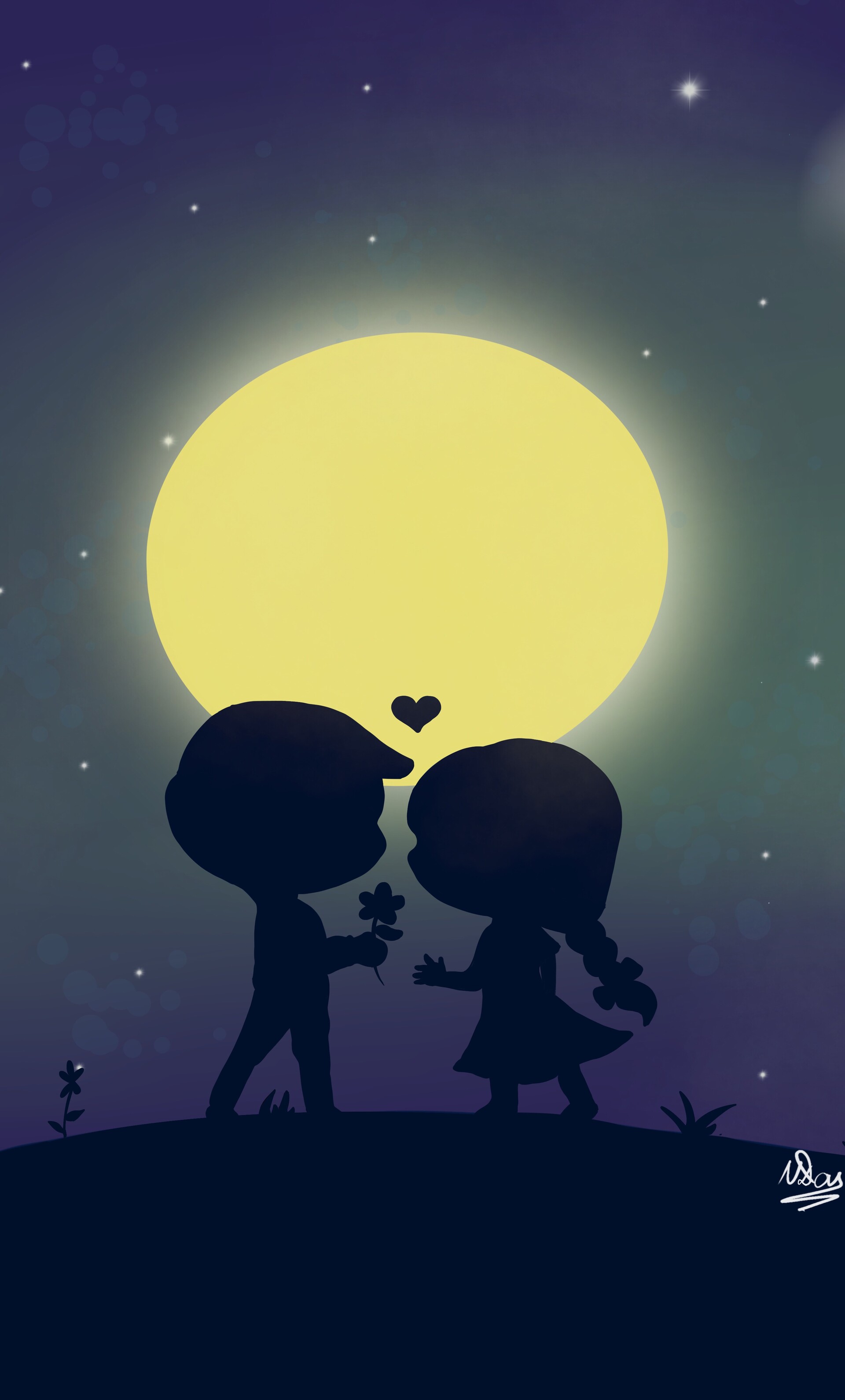 ArtStation - Moonlight couple