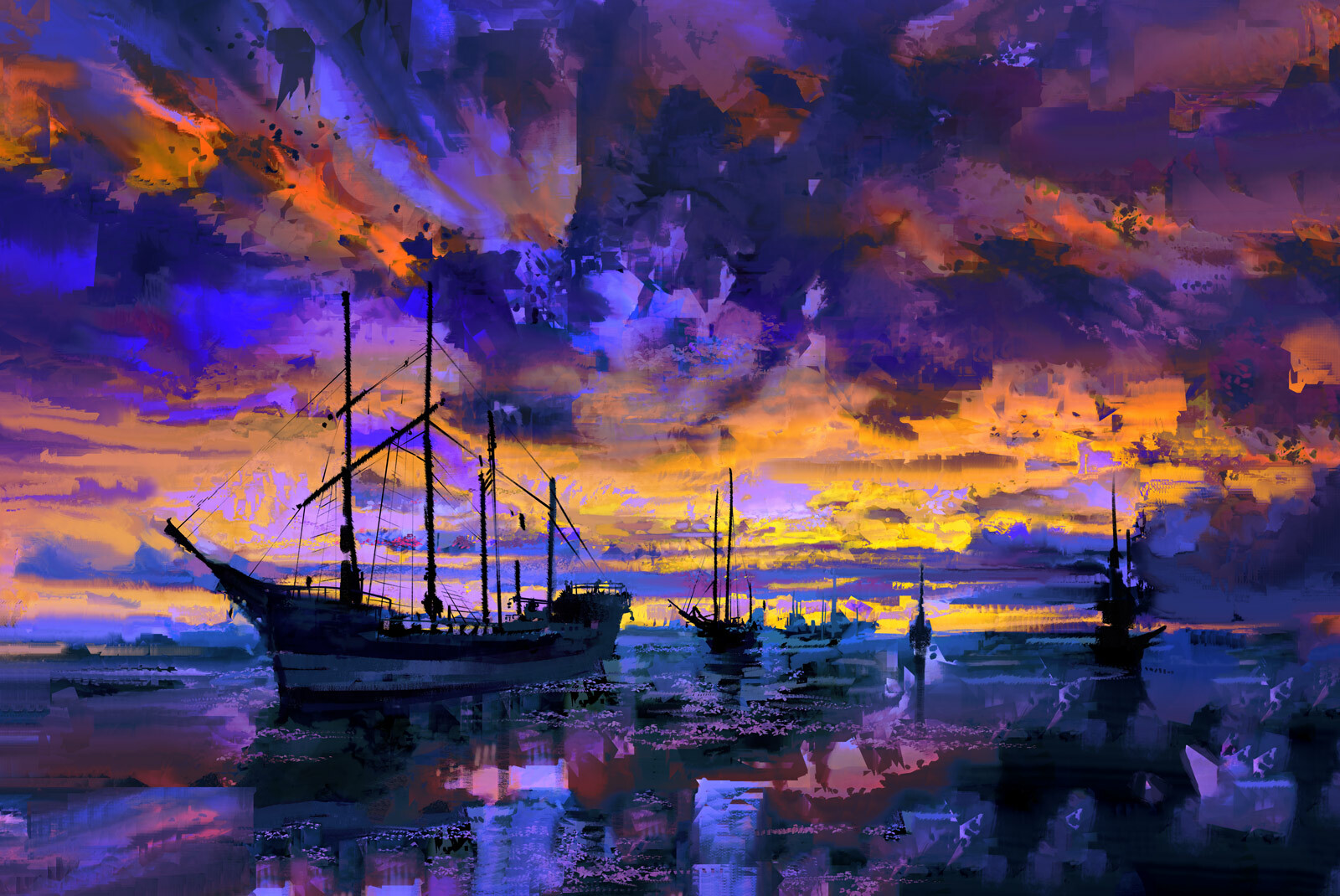 https://www.artstation.com/prints/byaj/morning-ships for prints