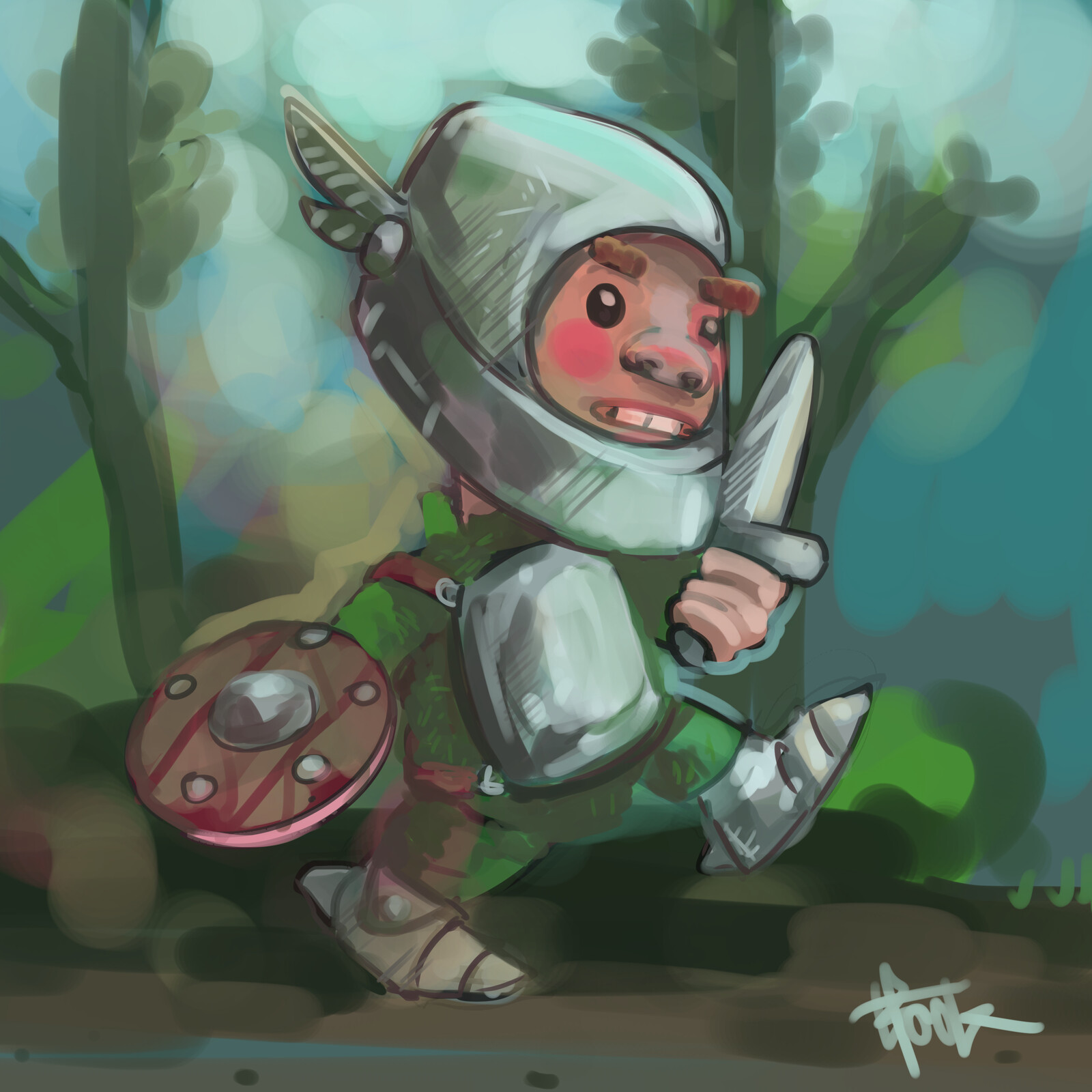 Knight in the forest