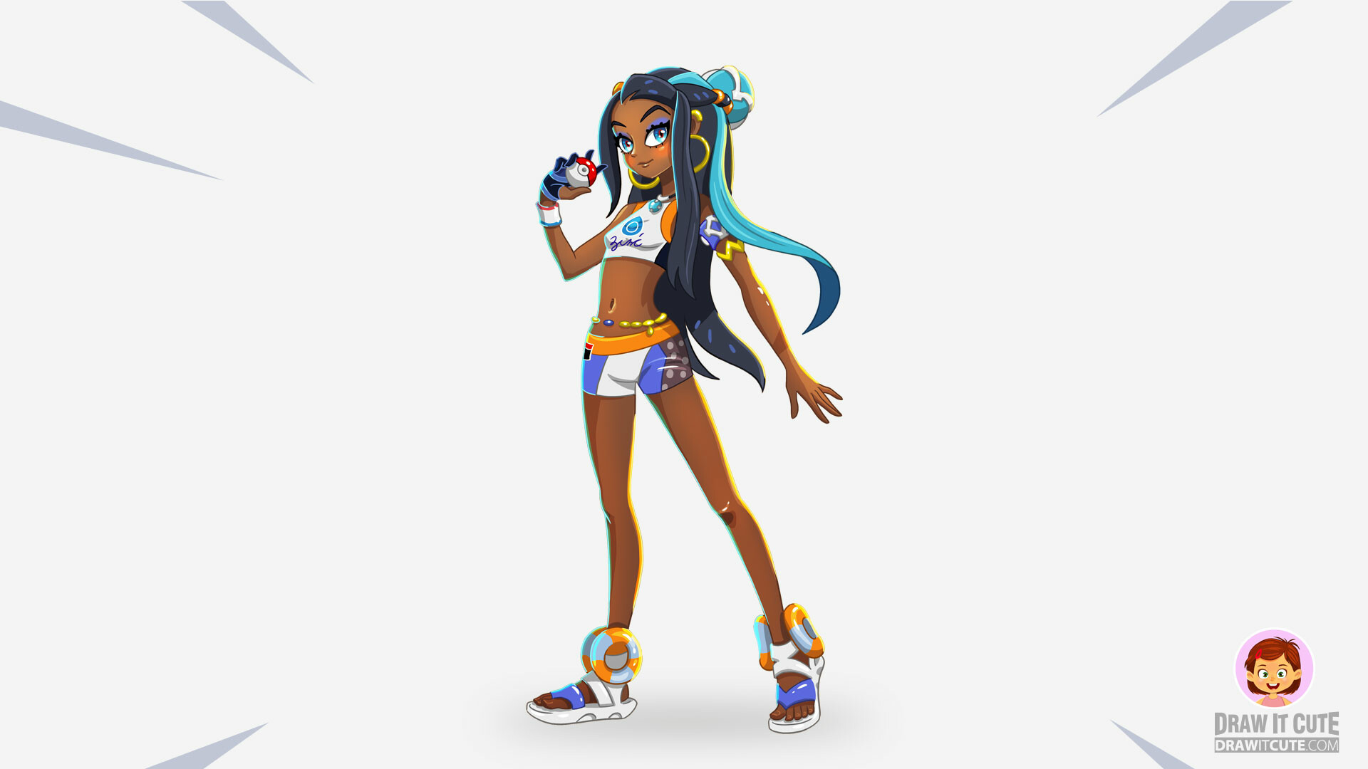 Artstation How To Draw Pokemon Nessa Gym Leader Super Easy