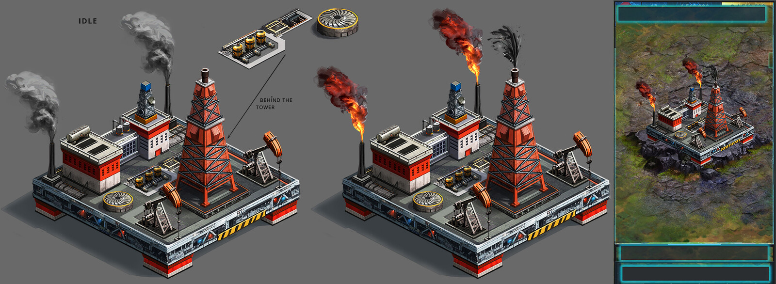 Isometric Oil Rig and other building concepts 