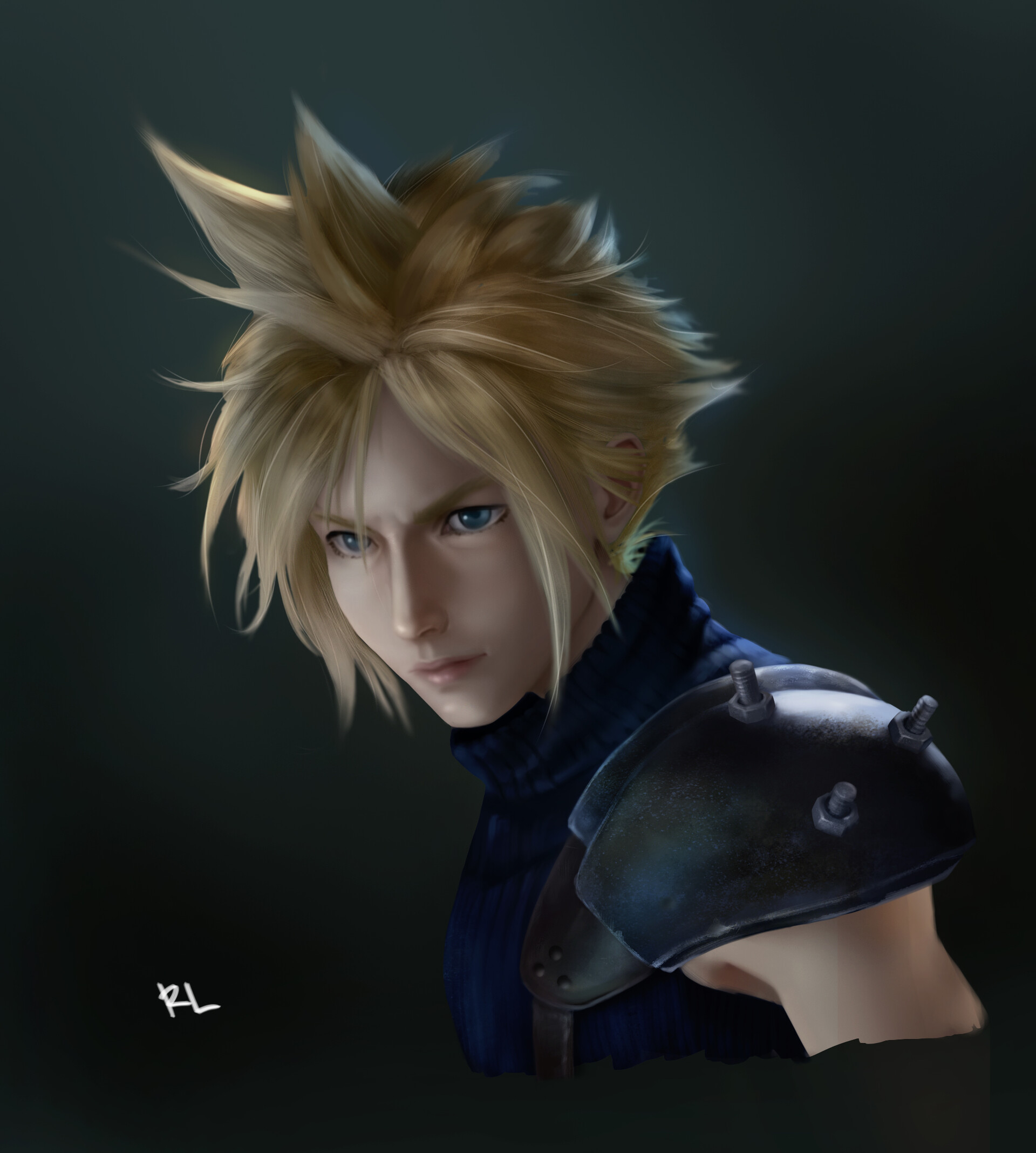 ArtStation - Portrait_study_cloud_strife