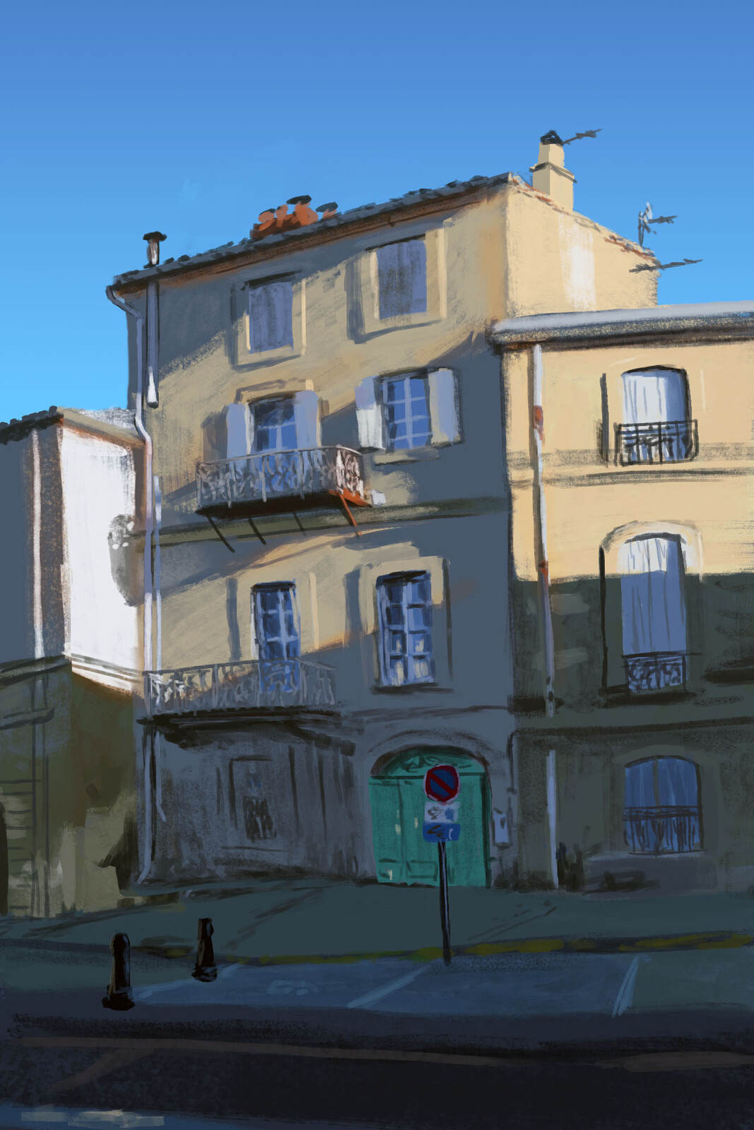 Photo Study: House in Morning Sun