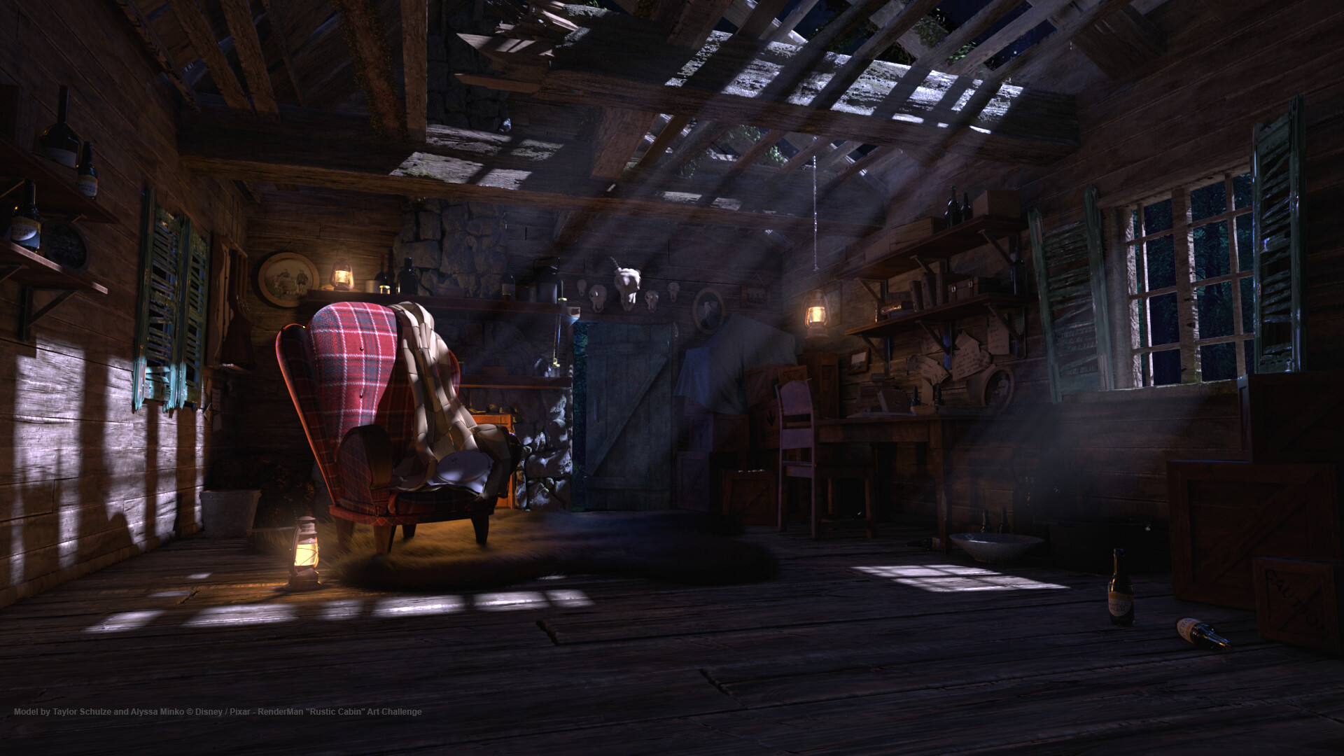 James Bond Renderman Rustic Cabin Challenge
