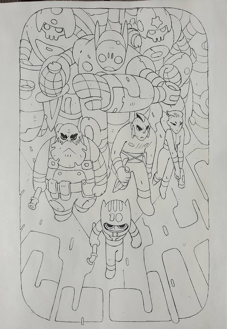 Marching fighters! Ink