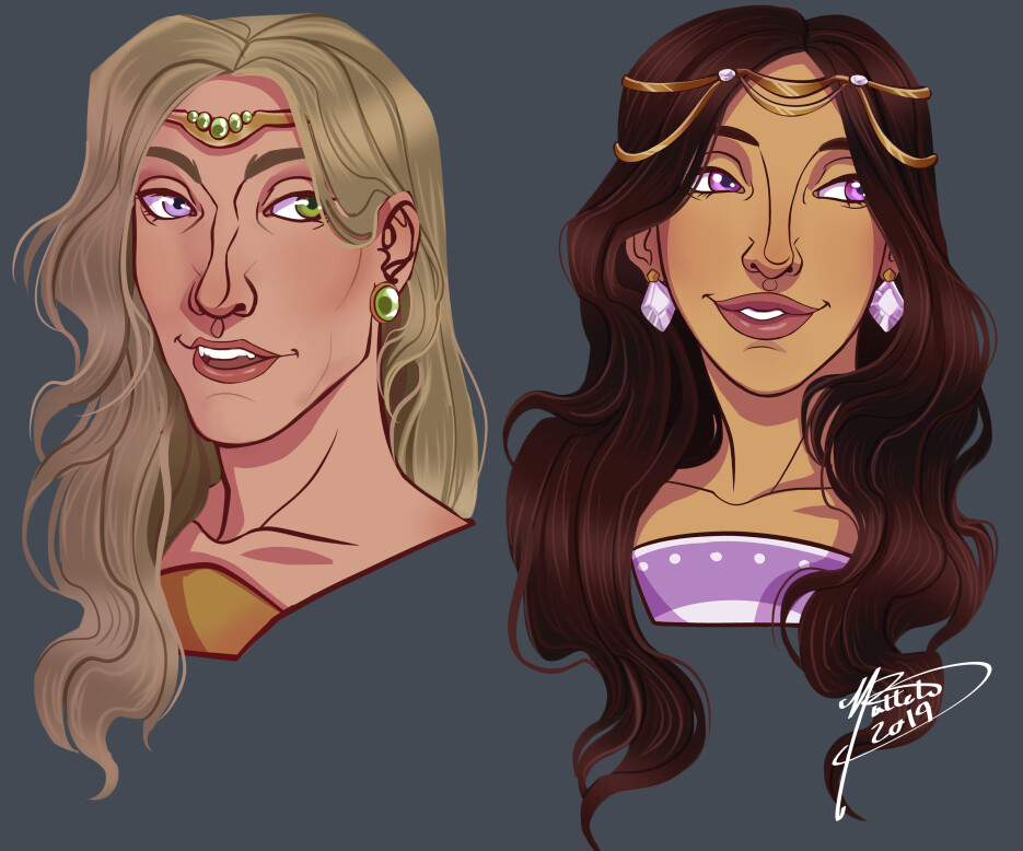 Alyssa Targaryen and Ashara Dayne 