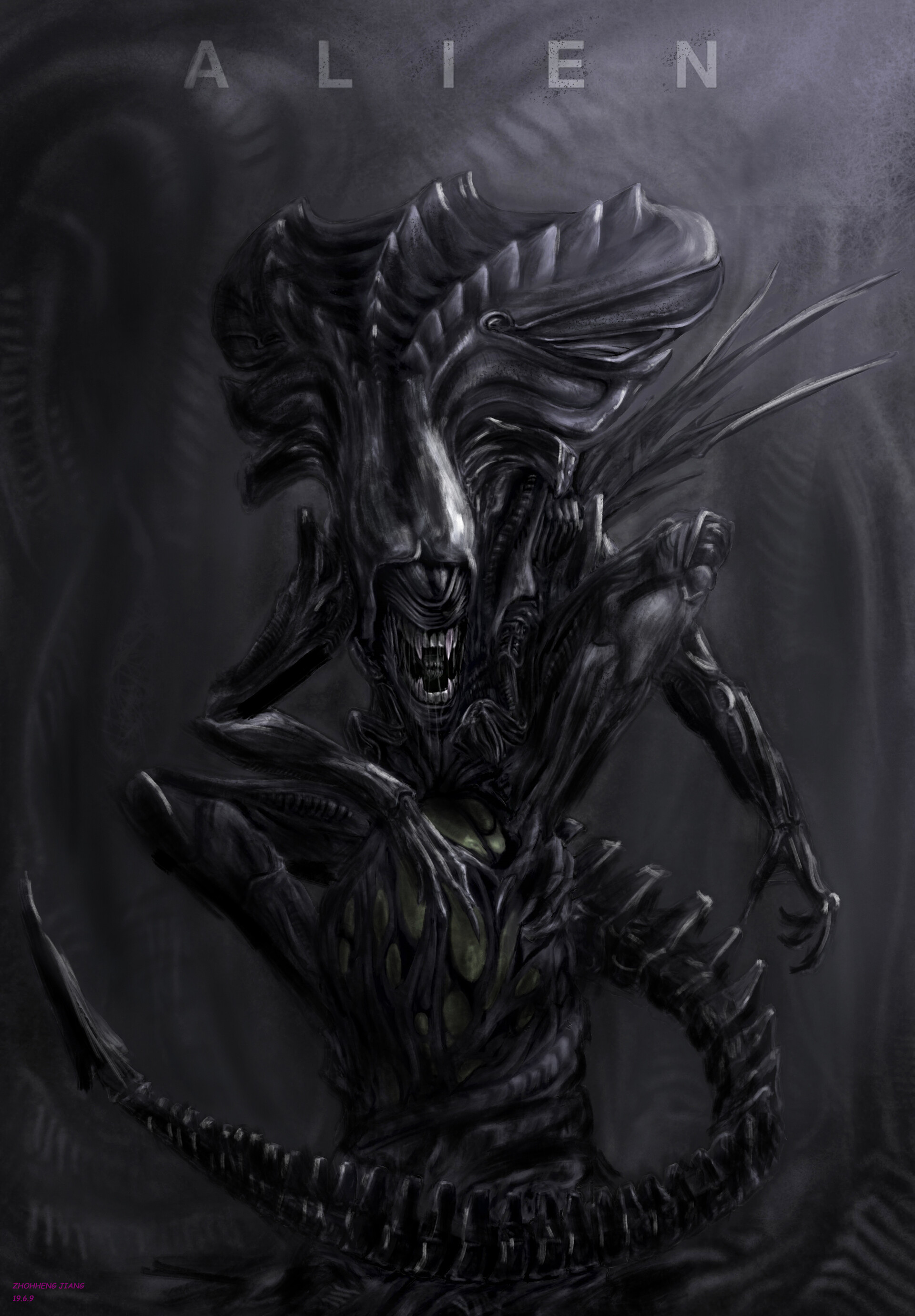 Artstation Alien Queen Jiang Zhuoheng