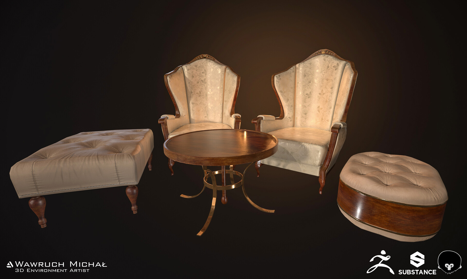 Artstation Baroque Furniture Set Michal Wawruch Artstation Baroque Furniture Set Michal Wawruch