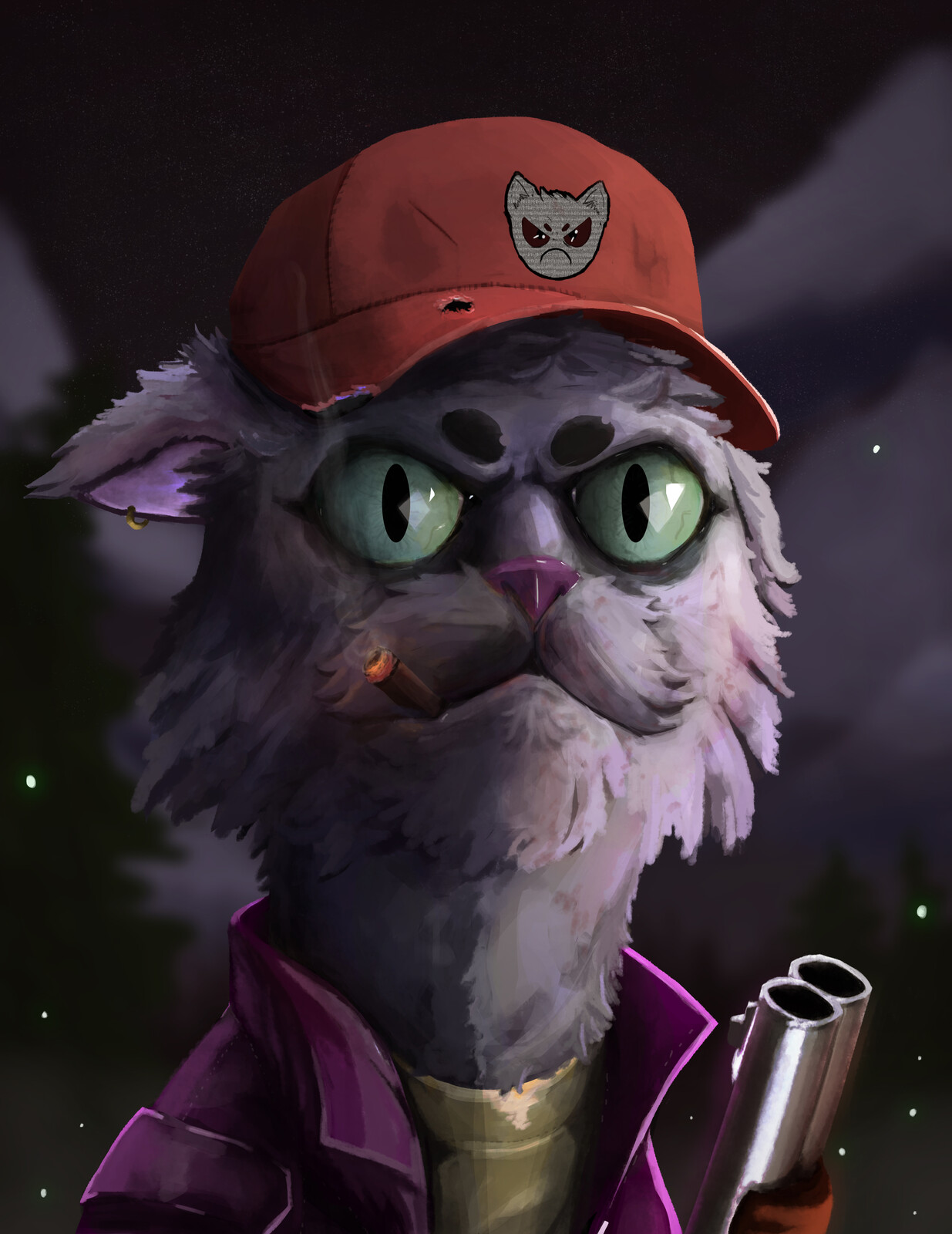 Artstation Cat In The Woods Jefferson De Lemos