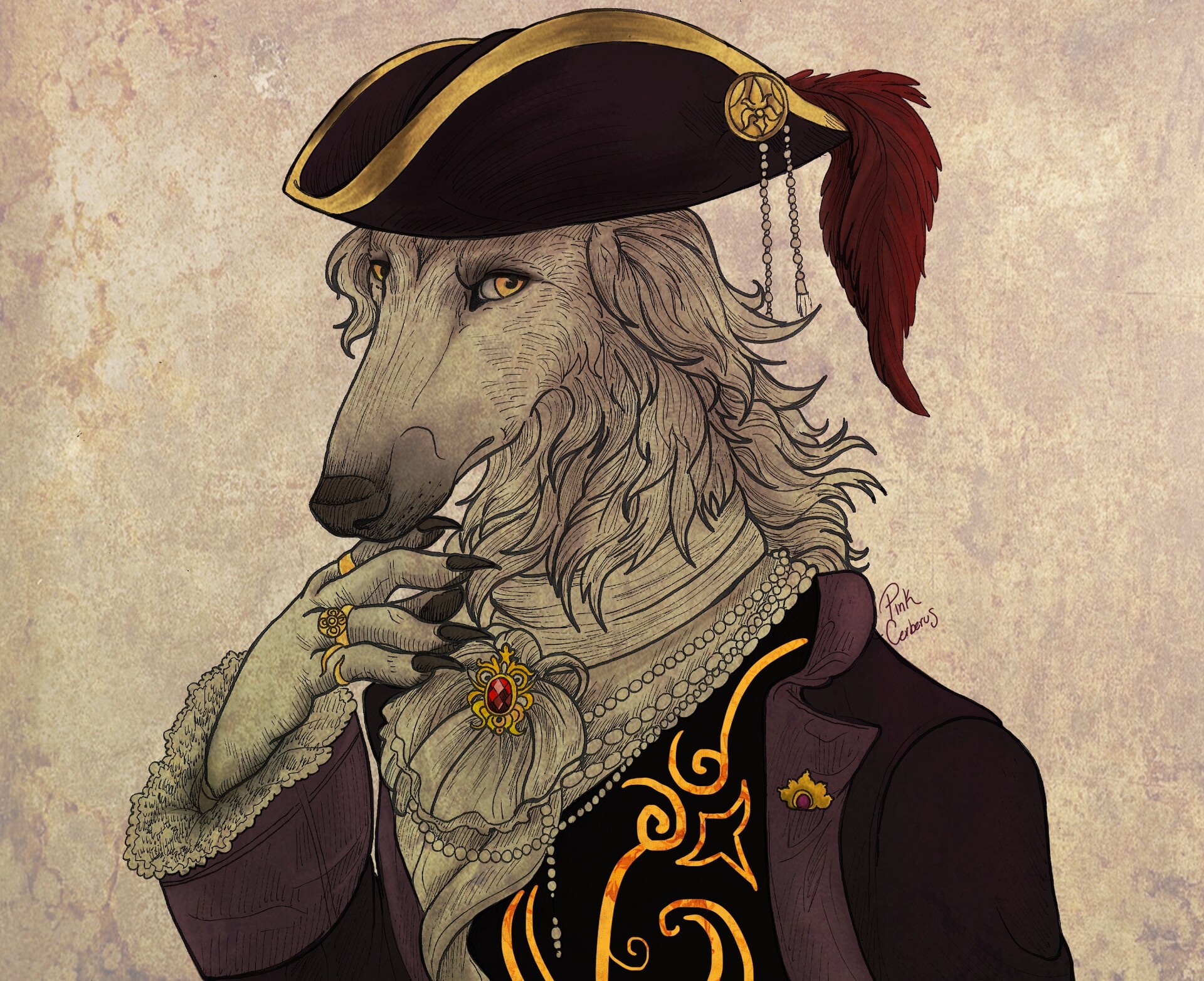 【新品、本物、当店在庫だから安心】 Cerberus Albian borzoi - 絵画