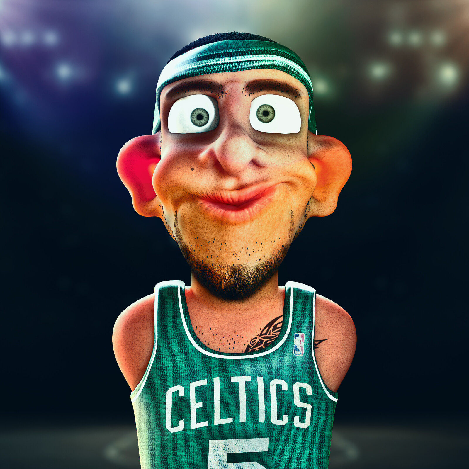 Boston Celtics Cartoon Player