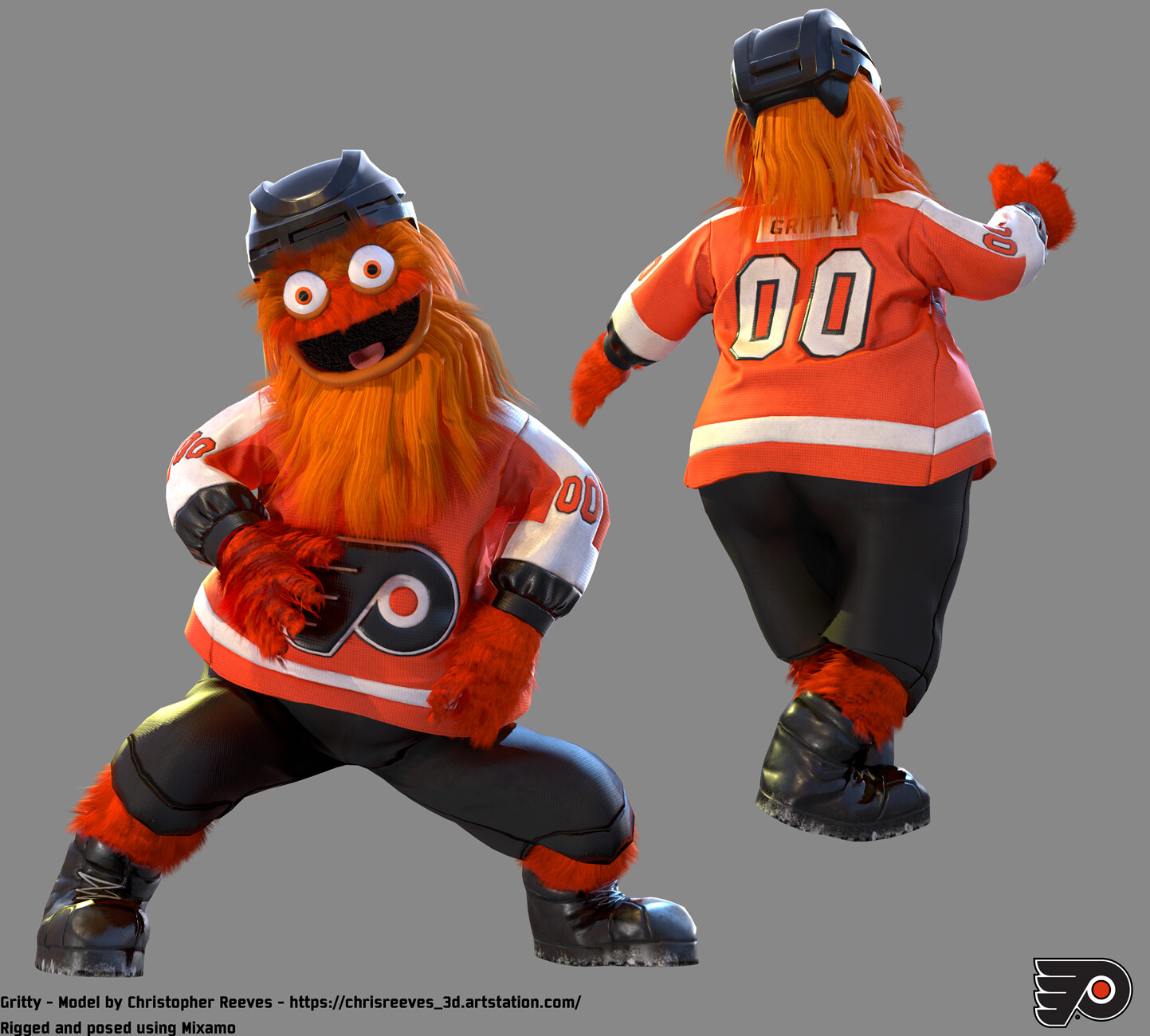 Philadelphia Flyers - Gritty on Behance