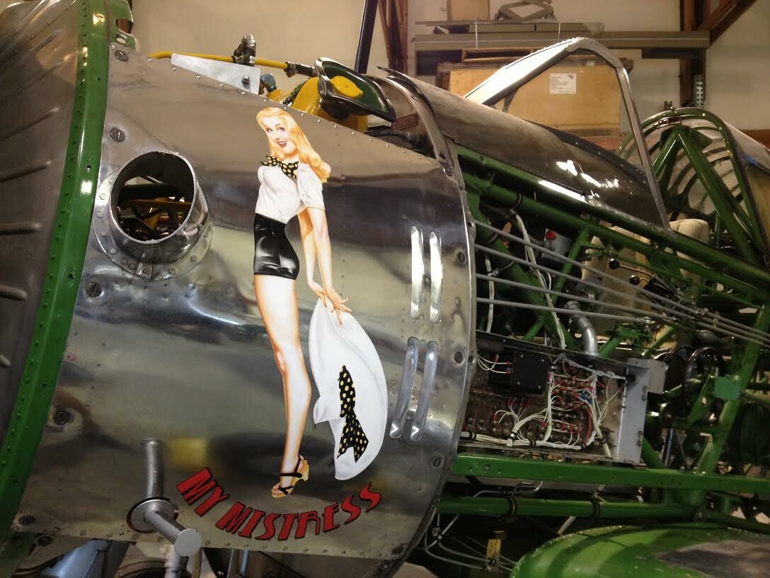 Nose art applied to the aircraft