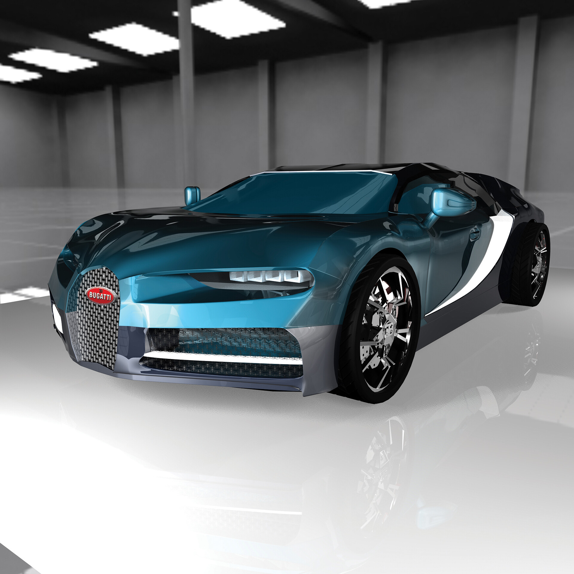 Artstation Bugatti Chiron 3d Modeling Toney Joseph