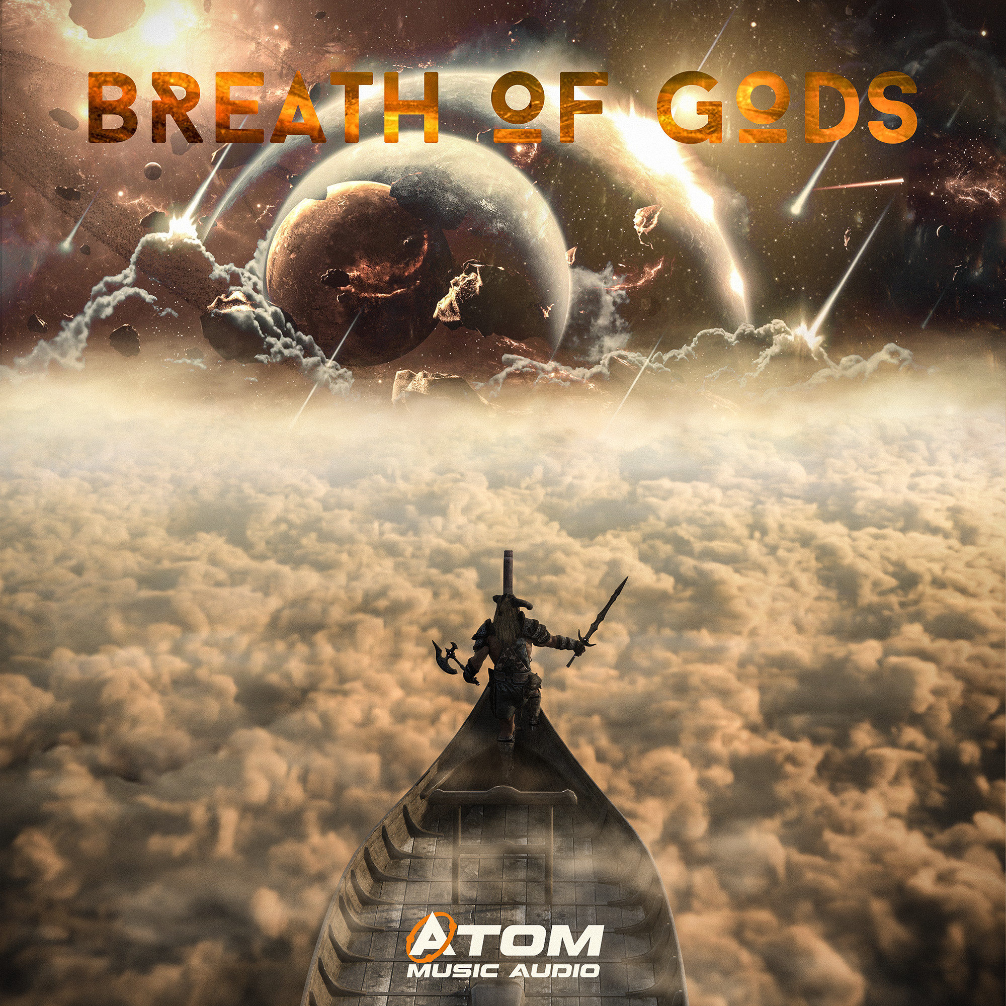3D rendered Album Cover design for ''Breath of Gods''