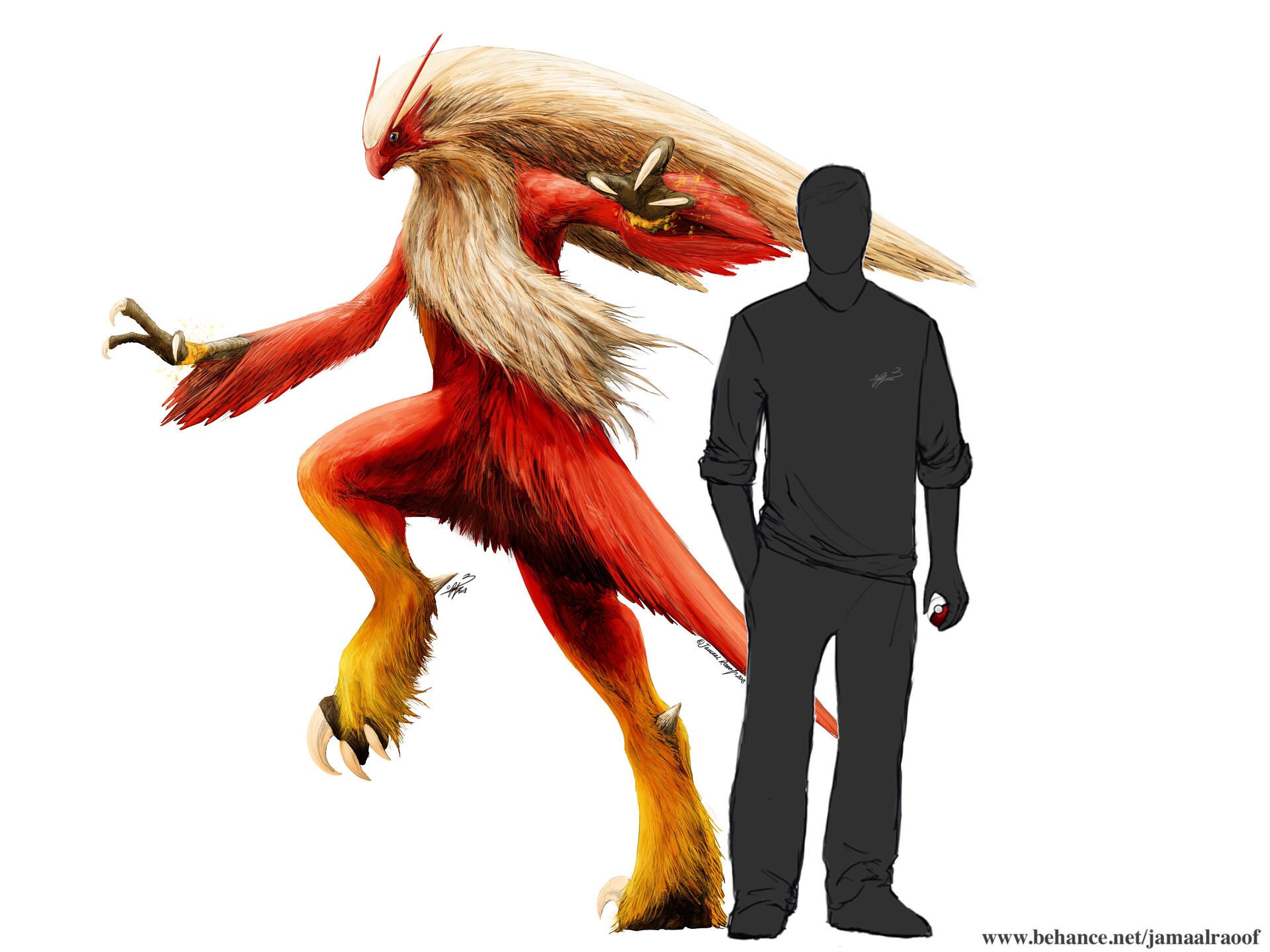 Artstation Realistic Blaziken Jamaal Raoof