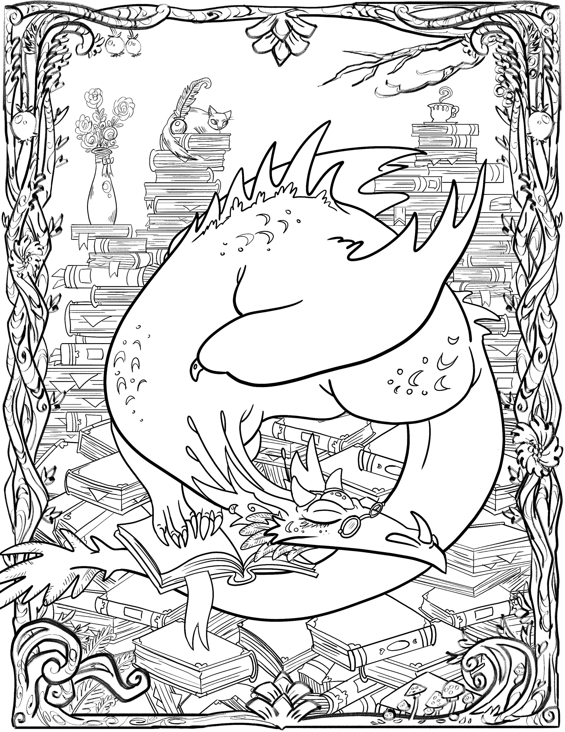 Artstation Wedding Coloring Pages Bookwyrm Sydney Van Emmerik