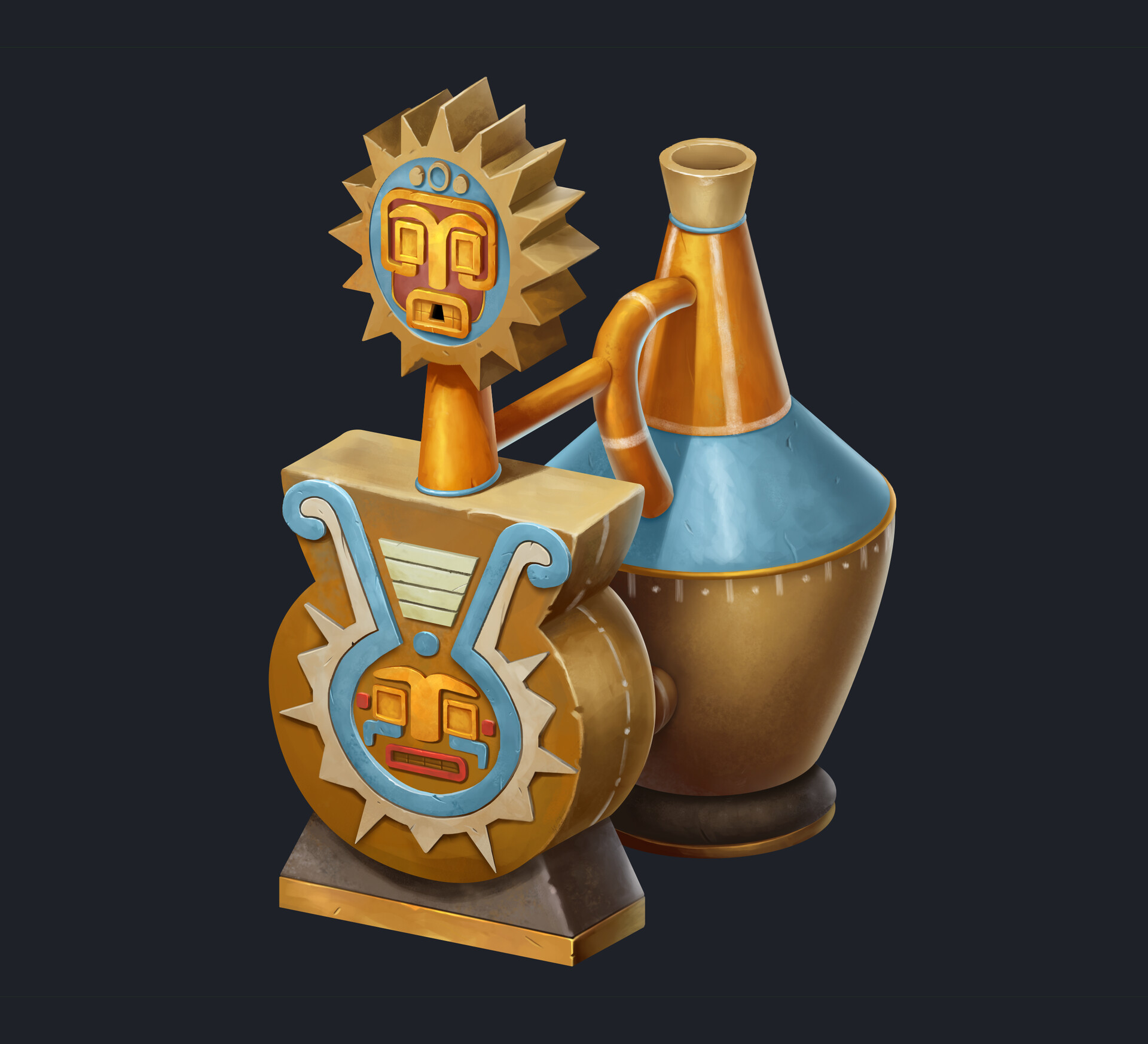 ArtStation - Aztec item for the game