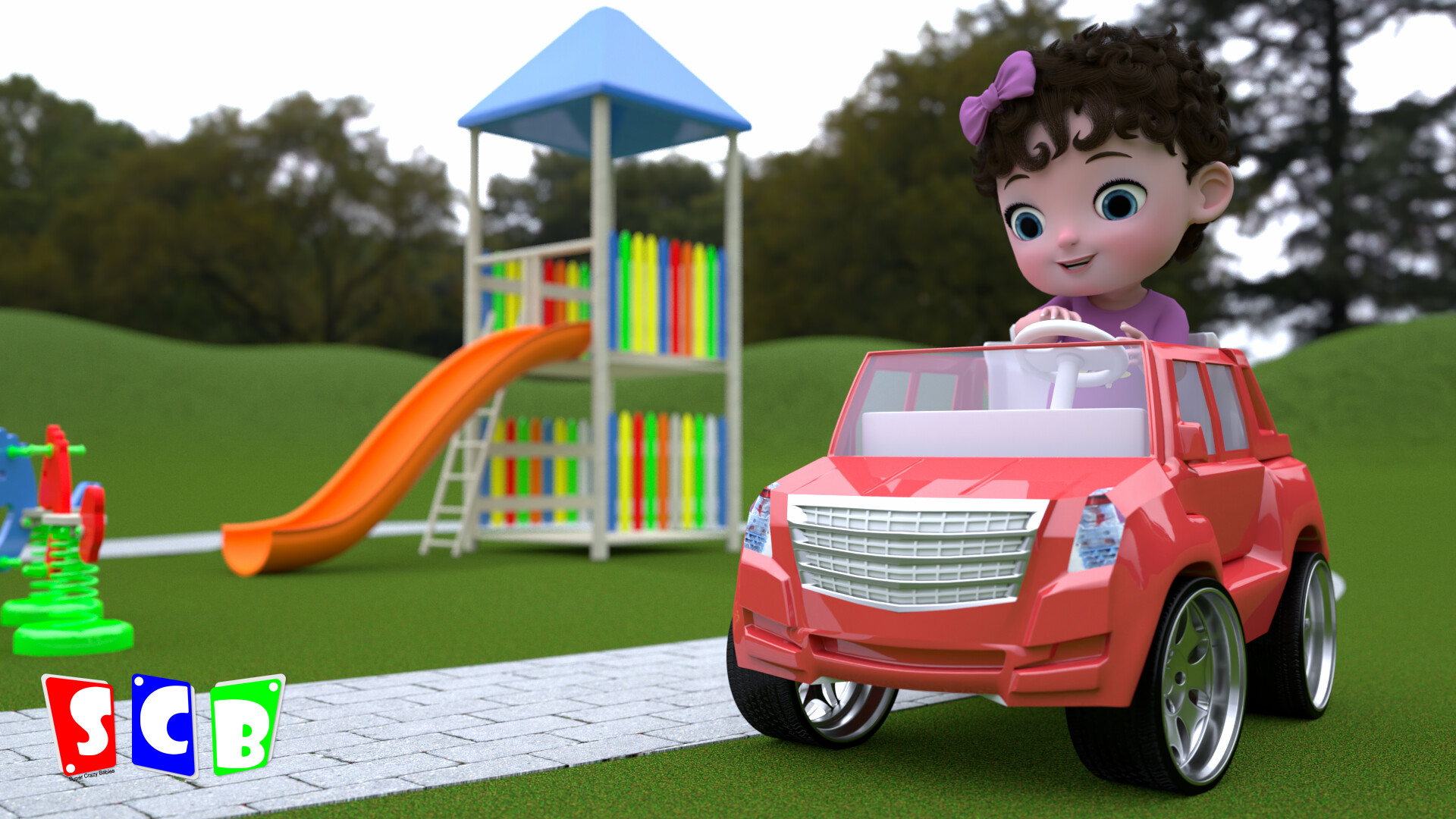 Kids toy top car video