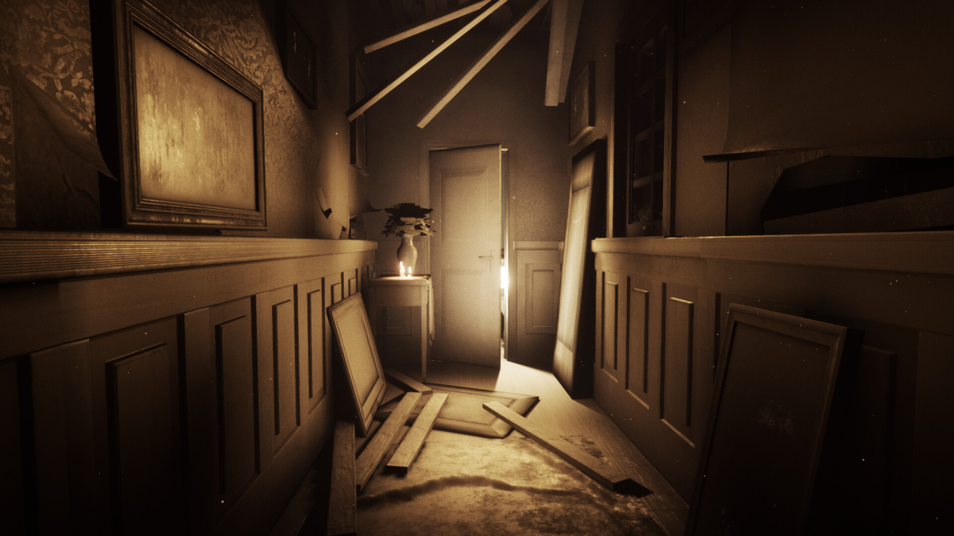 Artstation Resident Evil 7 Hallway Lighting Study Gregory Shevtsov