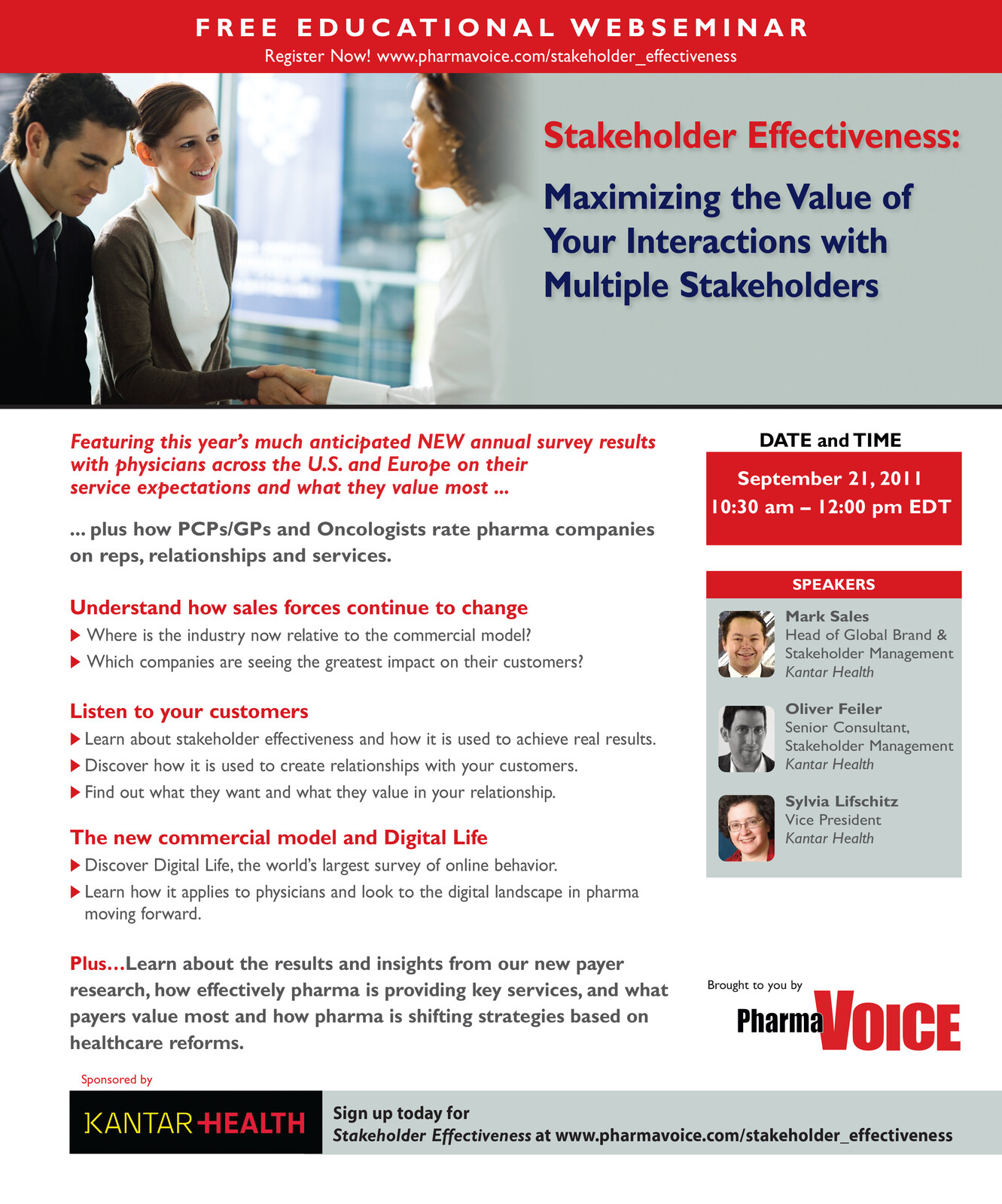 PharmaVOICE Webseminar email blast. Complete Design and code.
