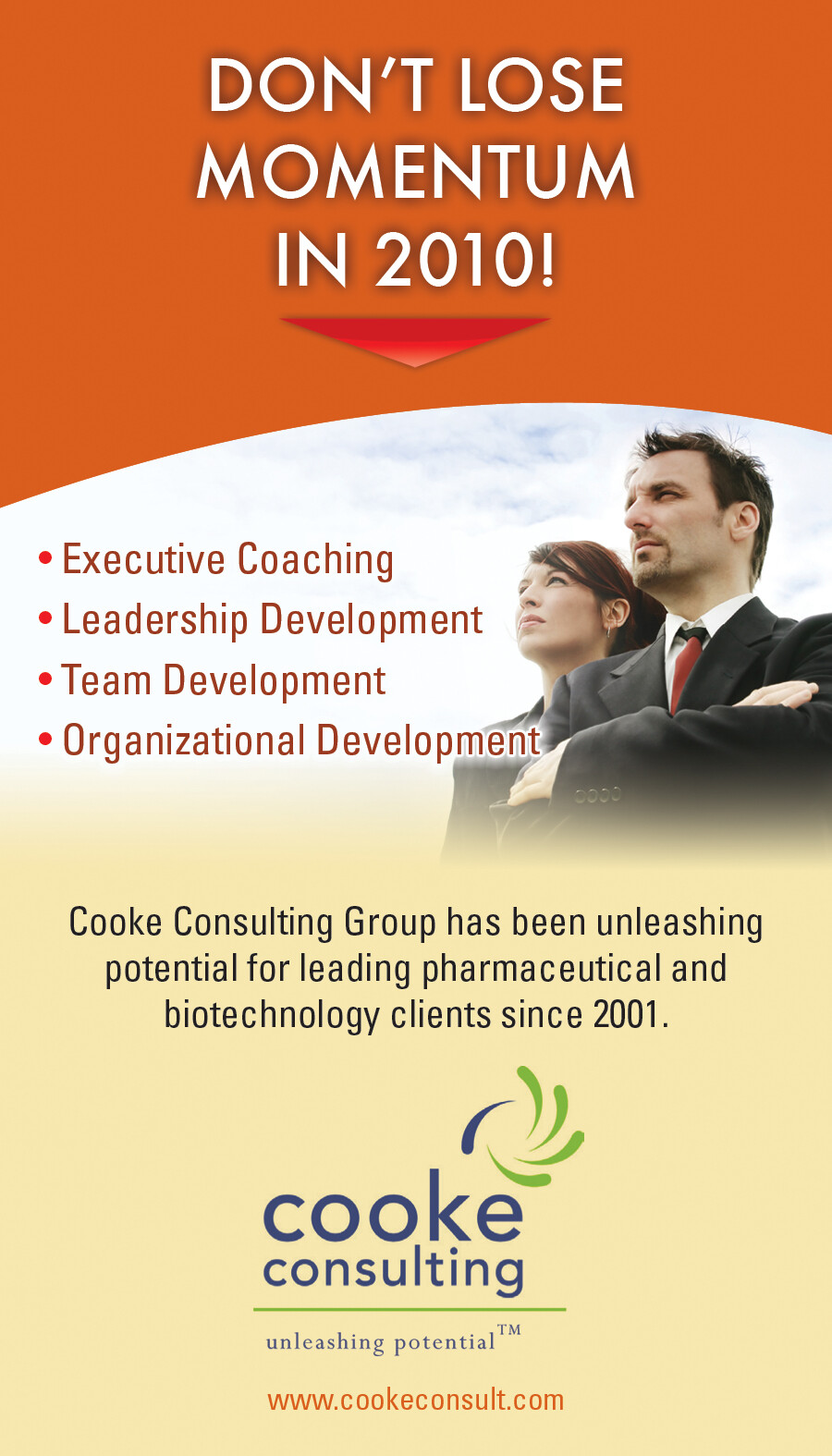Cooke Consulting magazine ad.