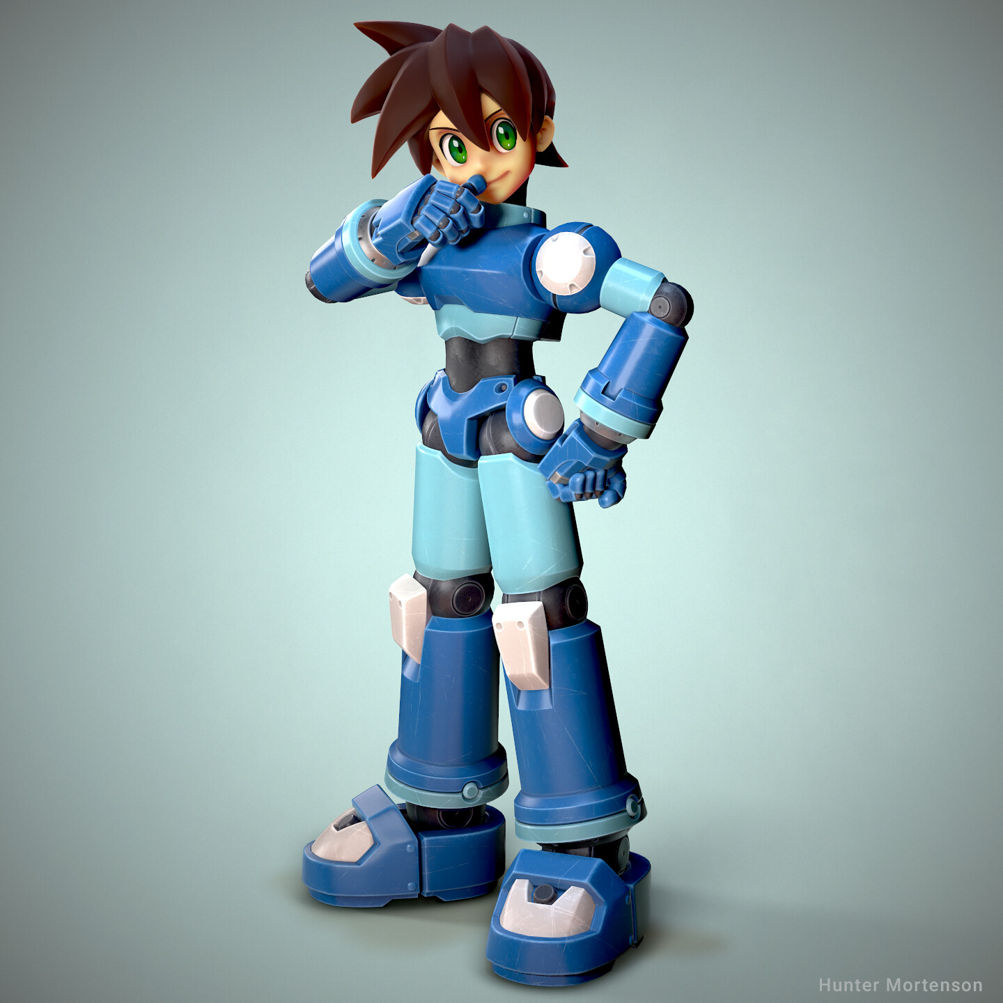 Artstation Mega Man Legends Fanart Hunter Mortenson