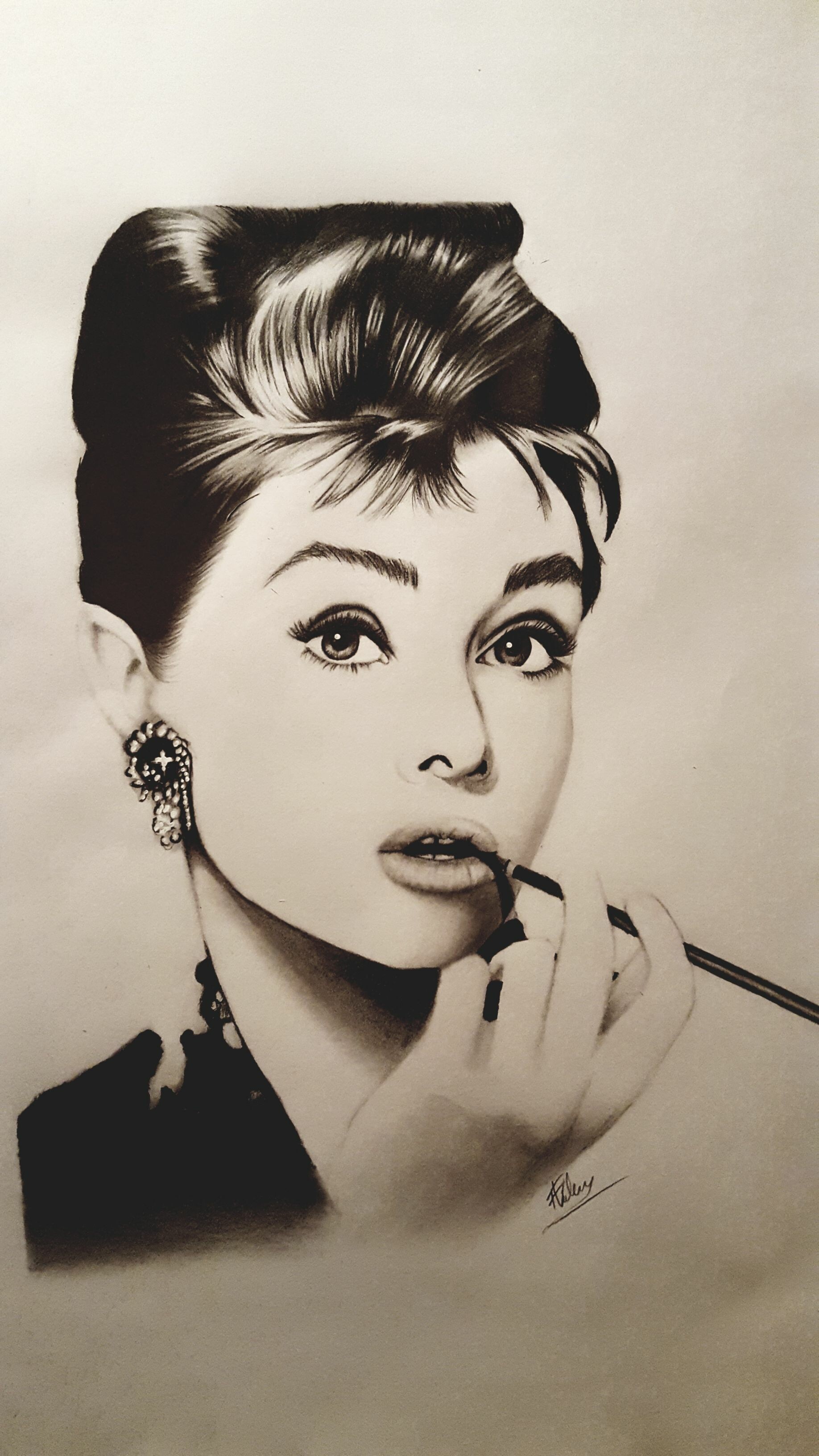 Audrey deals hepburn drawing