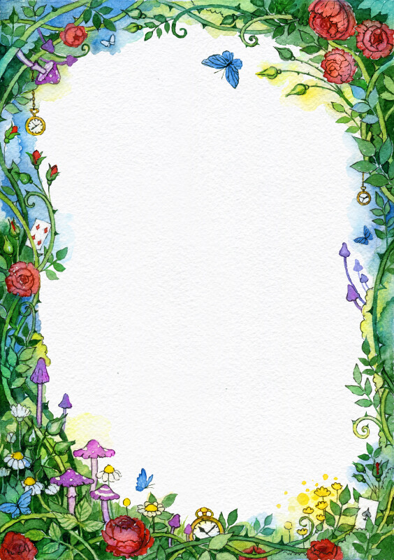 Alice In Wonderland Borders