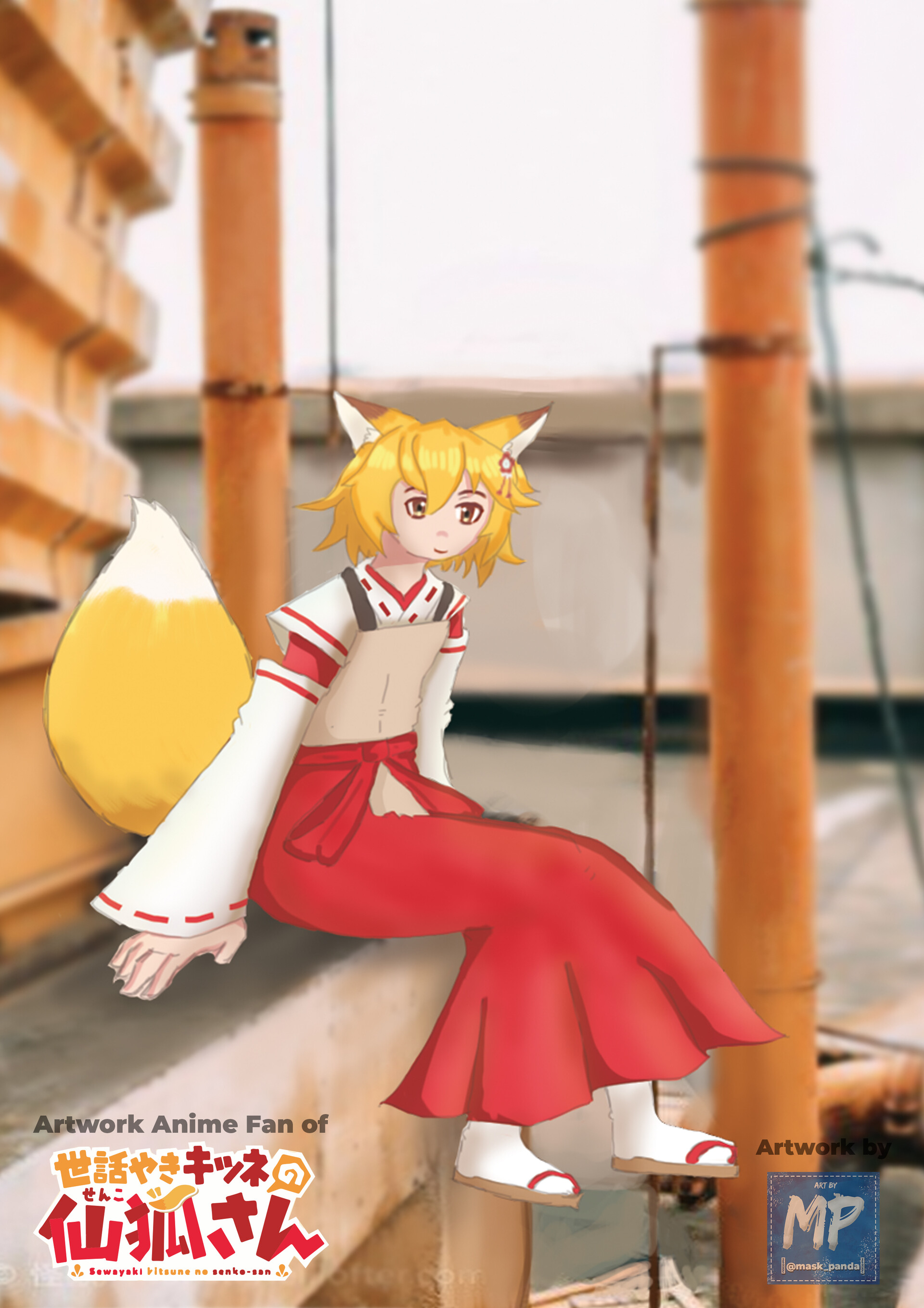 Get Wallpaper Artstation Fanart Of Sewayaki Kitsune No Senko San Anime Mask Panda For Free