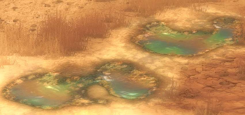With a simple number input, the pond takes on hundreds of different shapes. The depth of the pond is vertex shader driven and matches any shape you throw at it. 