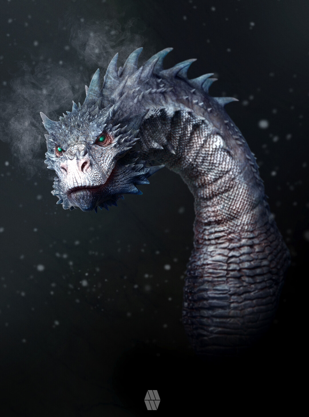 Snow Dragon Bust Concept 