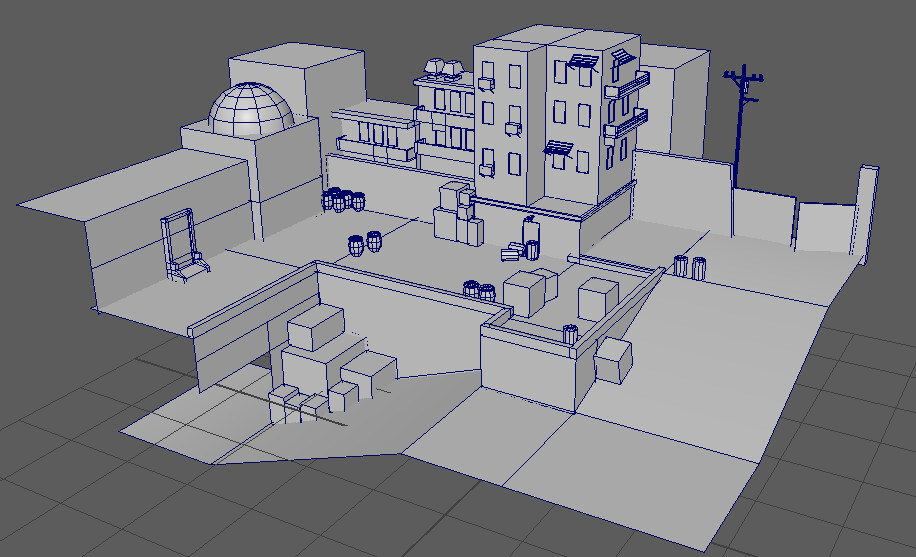 Artstation Lowpoly De Dust2 Bombsite A Joe Yang
