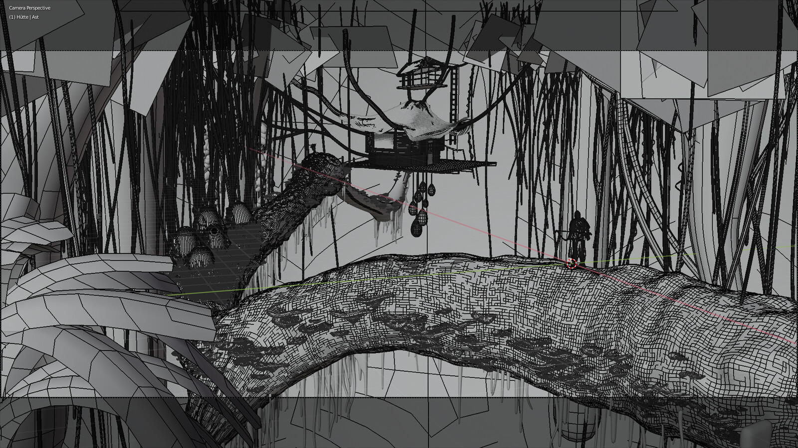 Clay Render with Wireframe
