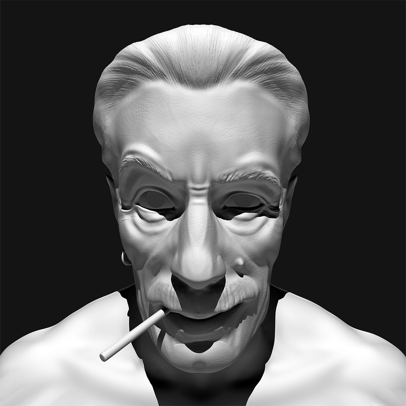 Playing with lighting after finishing the 3D sculpt