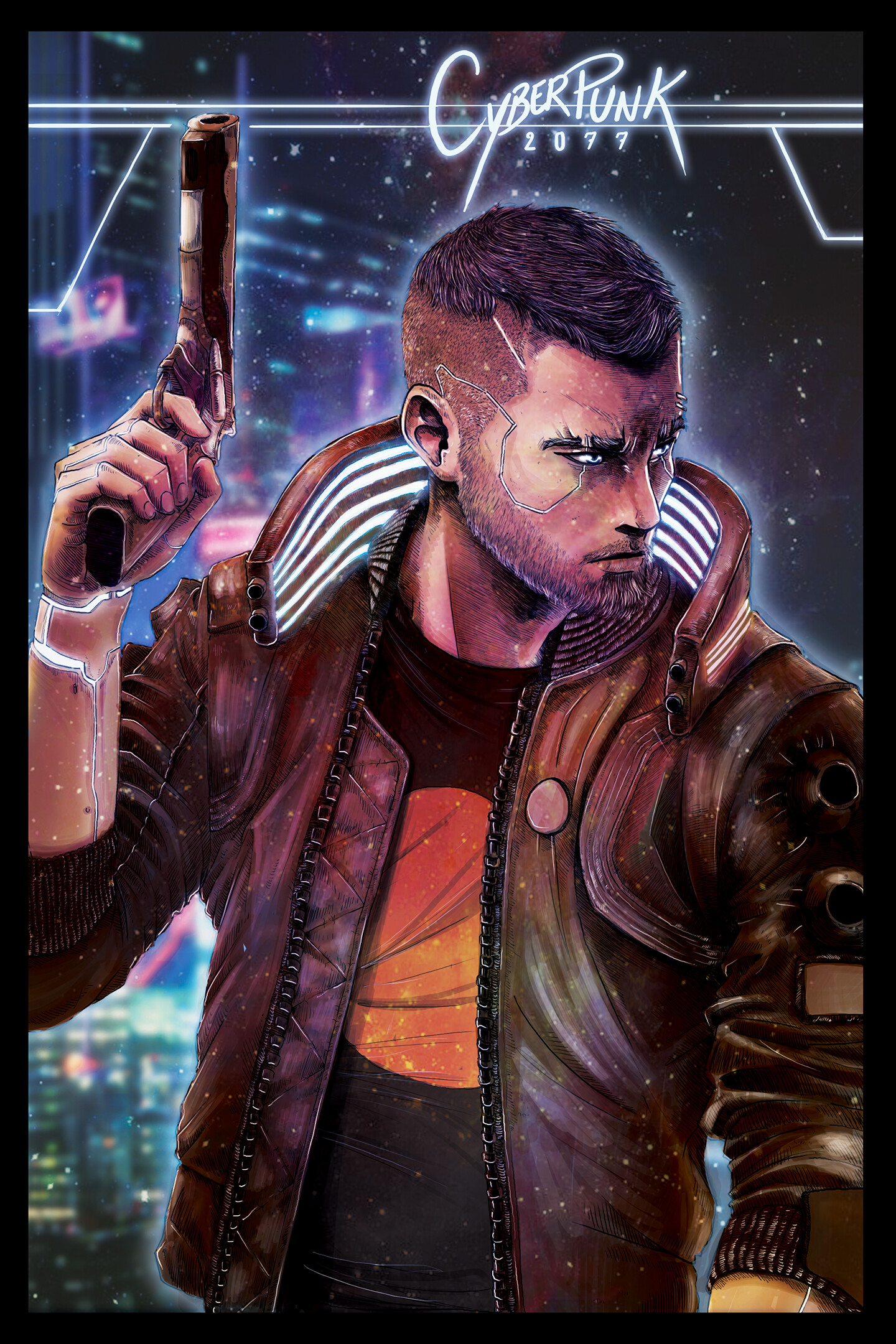 Artstation Cyberpunk 2077 Artwork Poster Karim Fradin