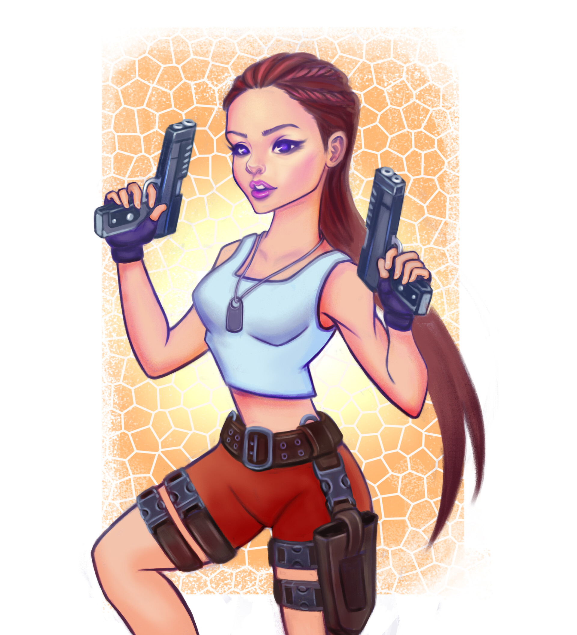 ArtStation - Girl with guns.
