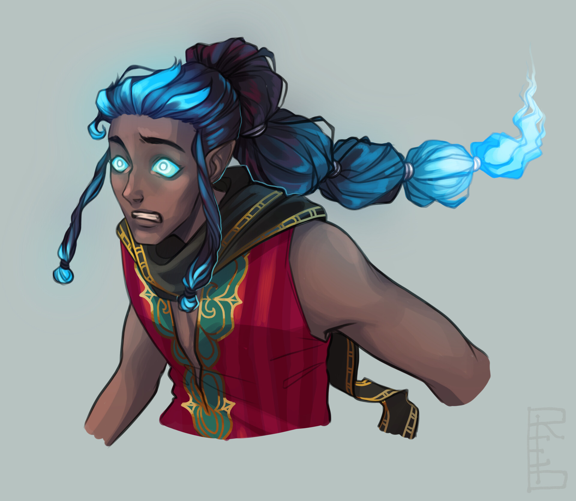 Fire Genasi Dnd 5E Female Artstation Kaeda Character Designs Rachel Denton kaeda character designs rachel denton