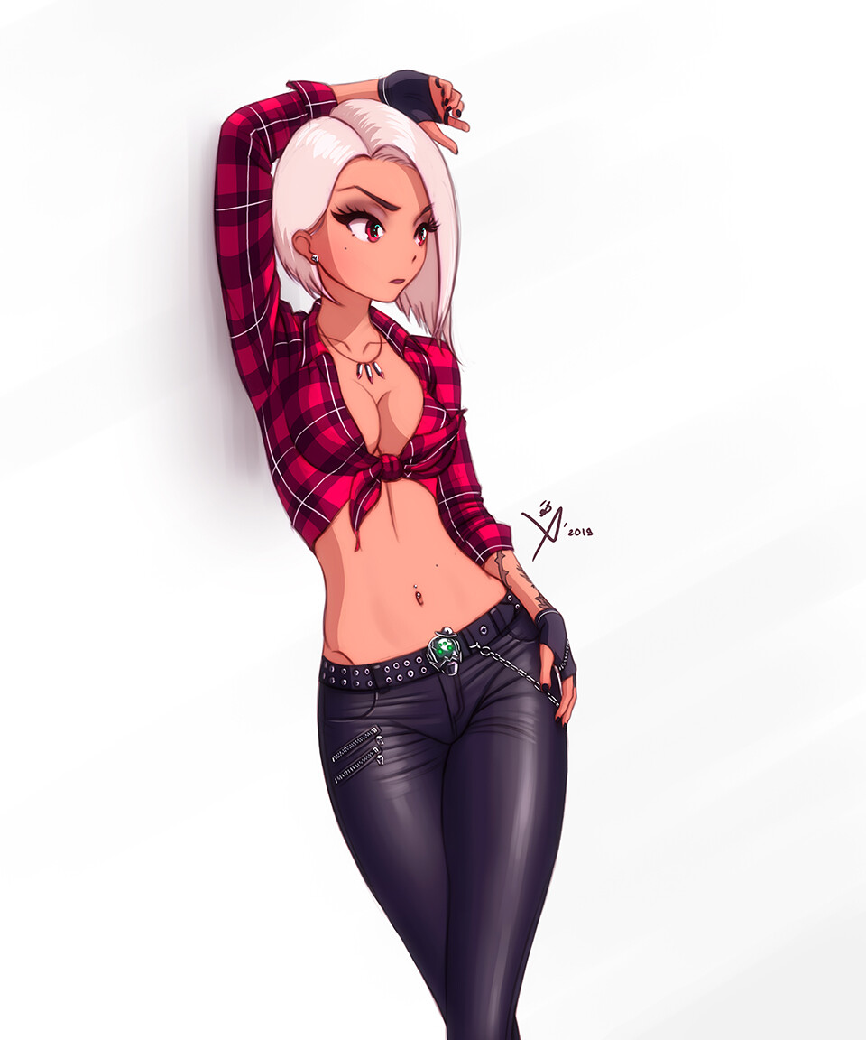 Artstation Ashe Checked Shirt Leo Queval