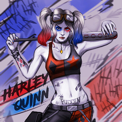 Artstation Artworks Harley quinn pixel art on minecraft total 6 hours work! artstation artworks