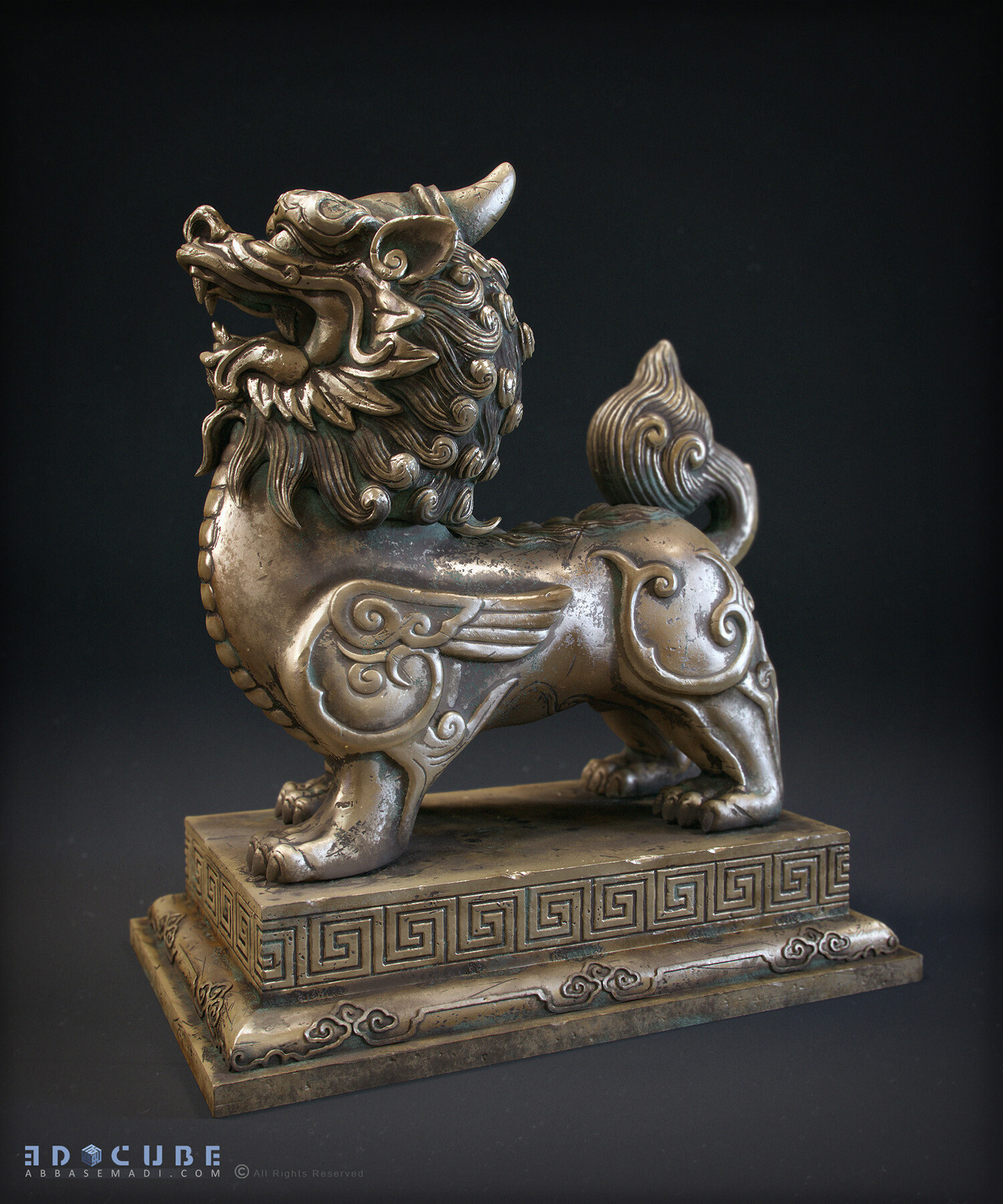 「数量限定 在庫処分セール」 3DCube Emadi. Abbas - Statue (Kirin) Qilin Lion Old K-POP・アジア