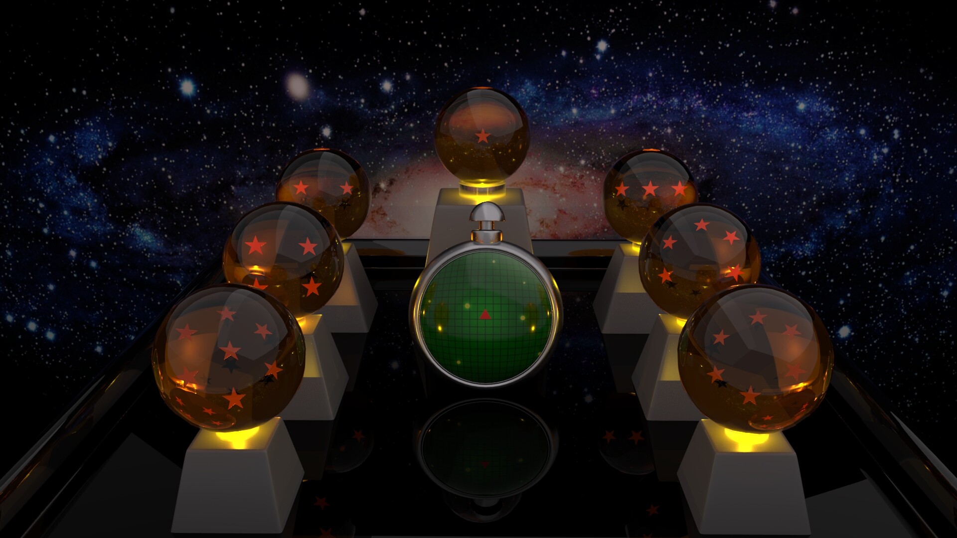 Artstation 3d Model Of Dragon Balls And Dragon Radar Viraj Shinde