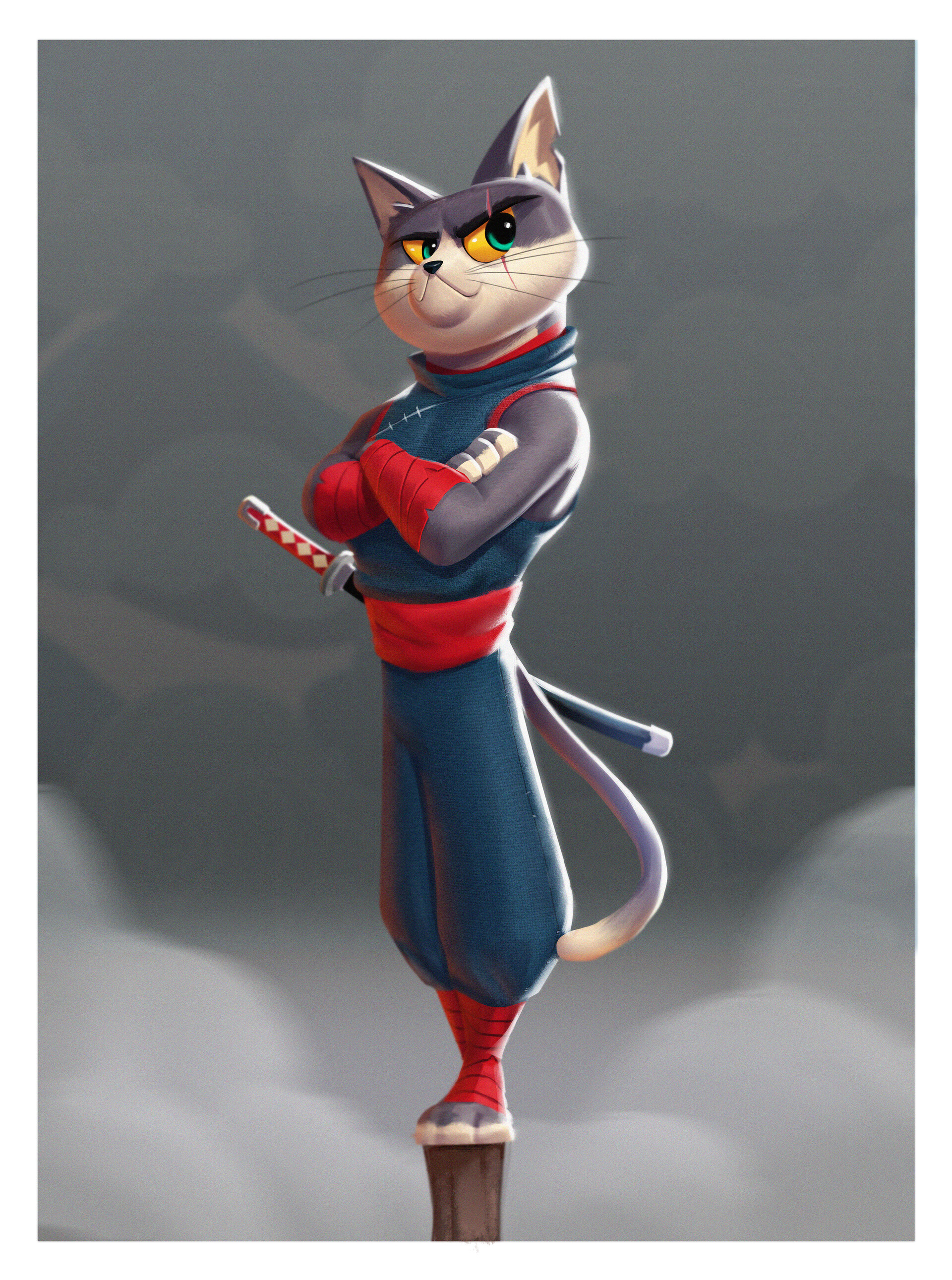 The young ninja cat I did for this months Character Design Challenge ,hope ...