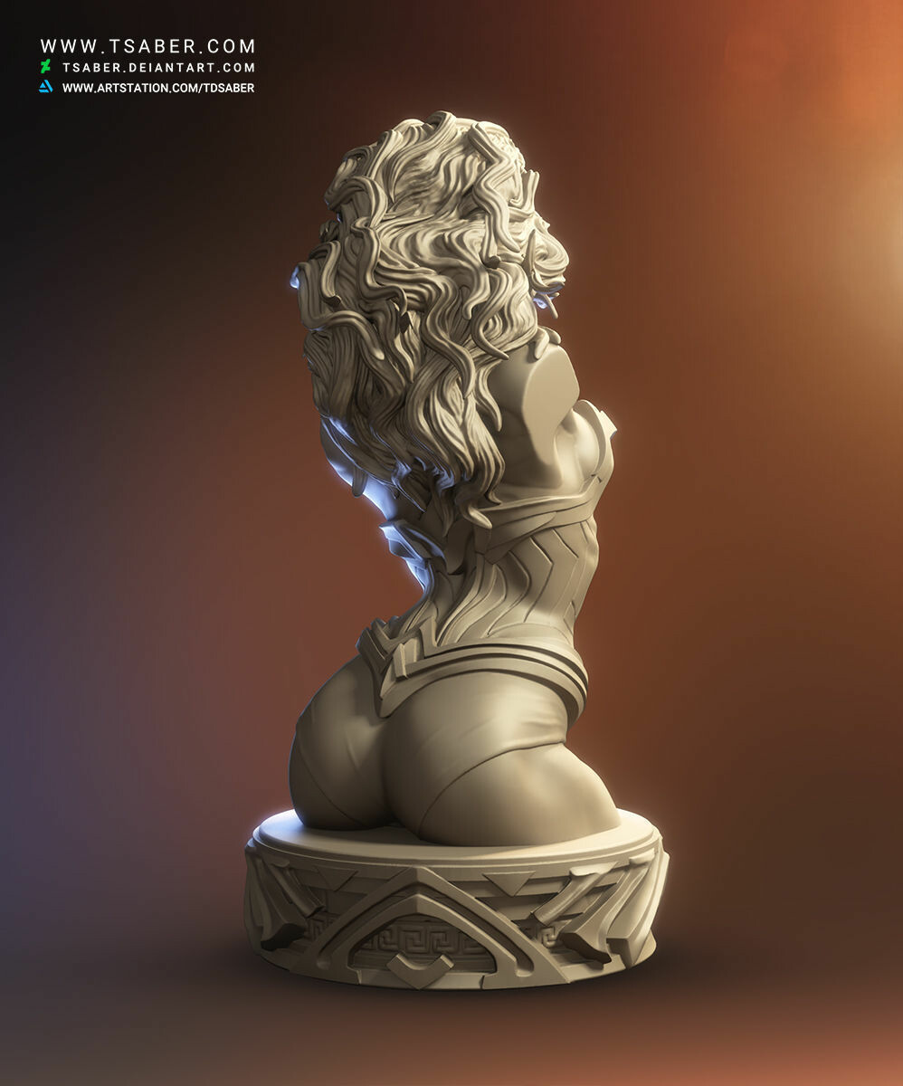 Artstation Wonder Woman Bust Taregh Saber