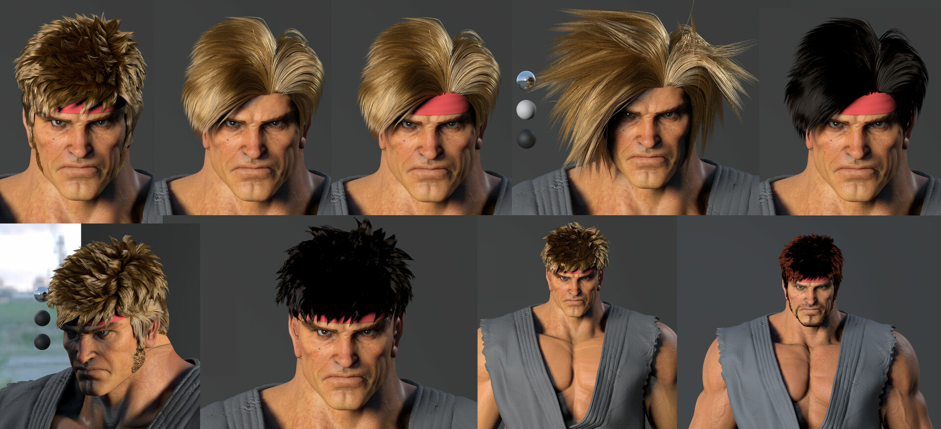 Ryu (Street Fighter) by chungtic, Character Art, 3D