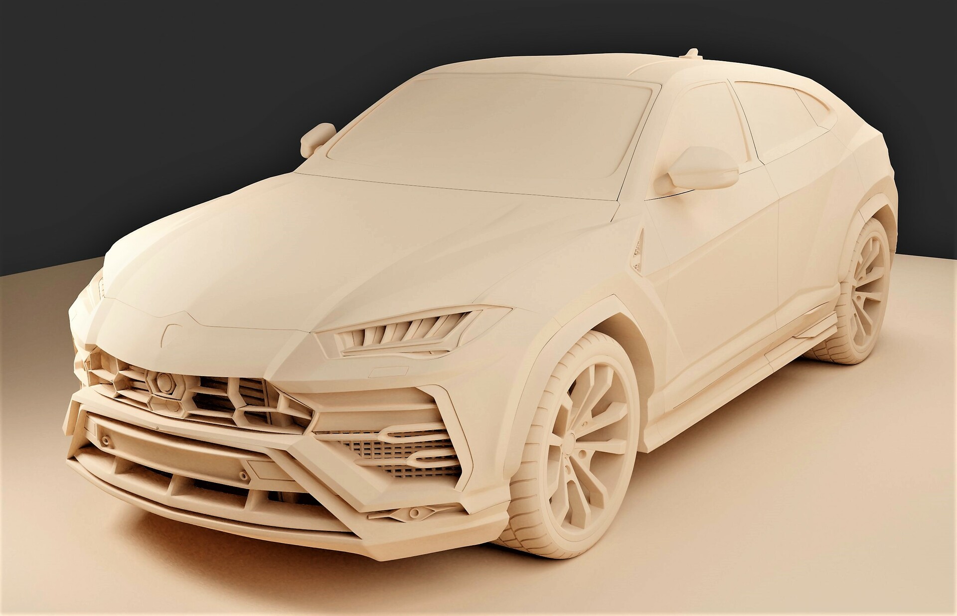 Artstation Lamborghini Urus 2018 Clay Render Pratham