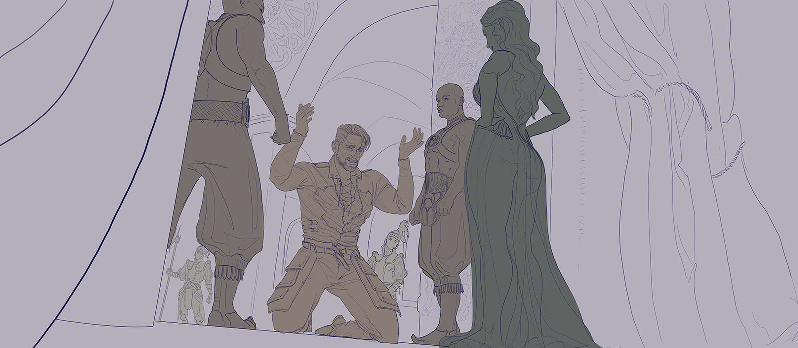 Initial line sketch
