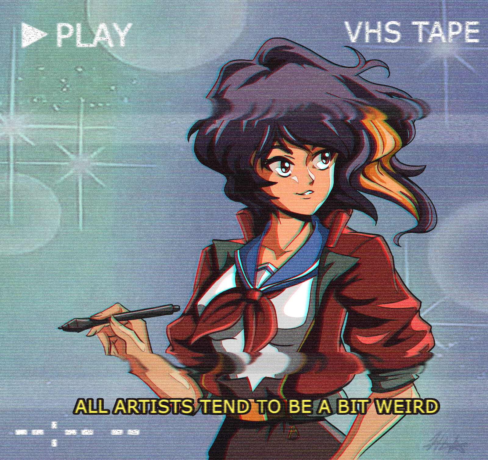 Artstation 90 S Anime Aesthetic Self Portrait Heather Lynch