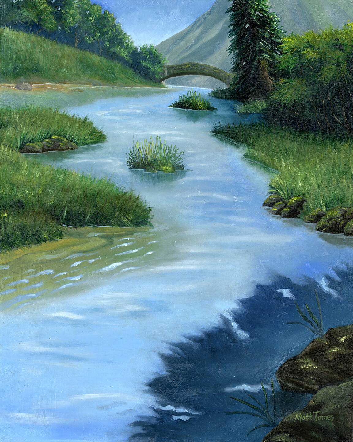 Pixilart - mountain river drawing by Bananagirl