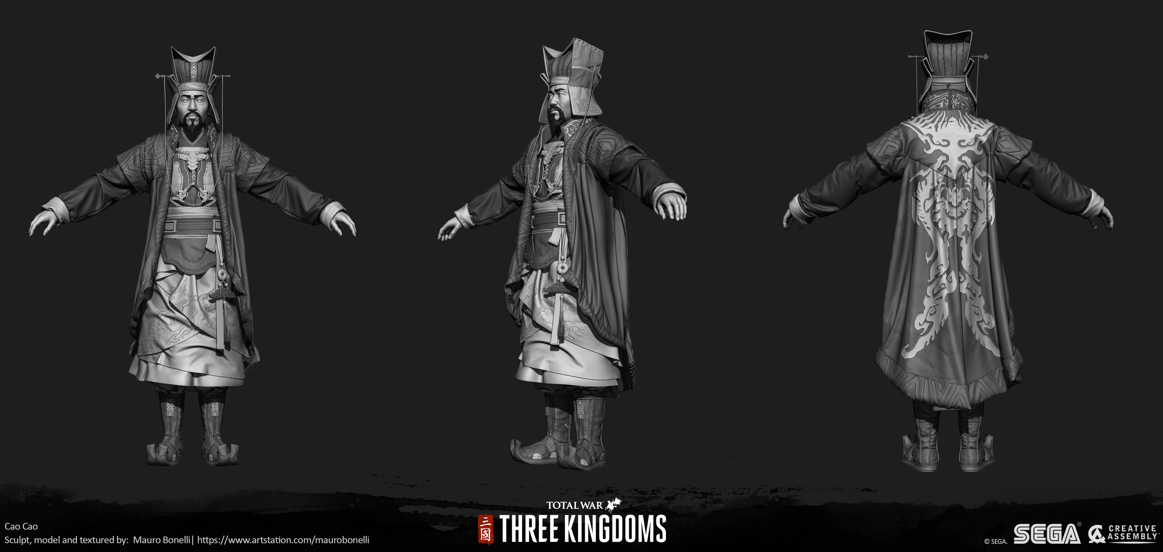 Creative Assembly Total War Three Kingdoms Cao Cao Sculpt